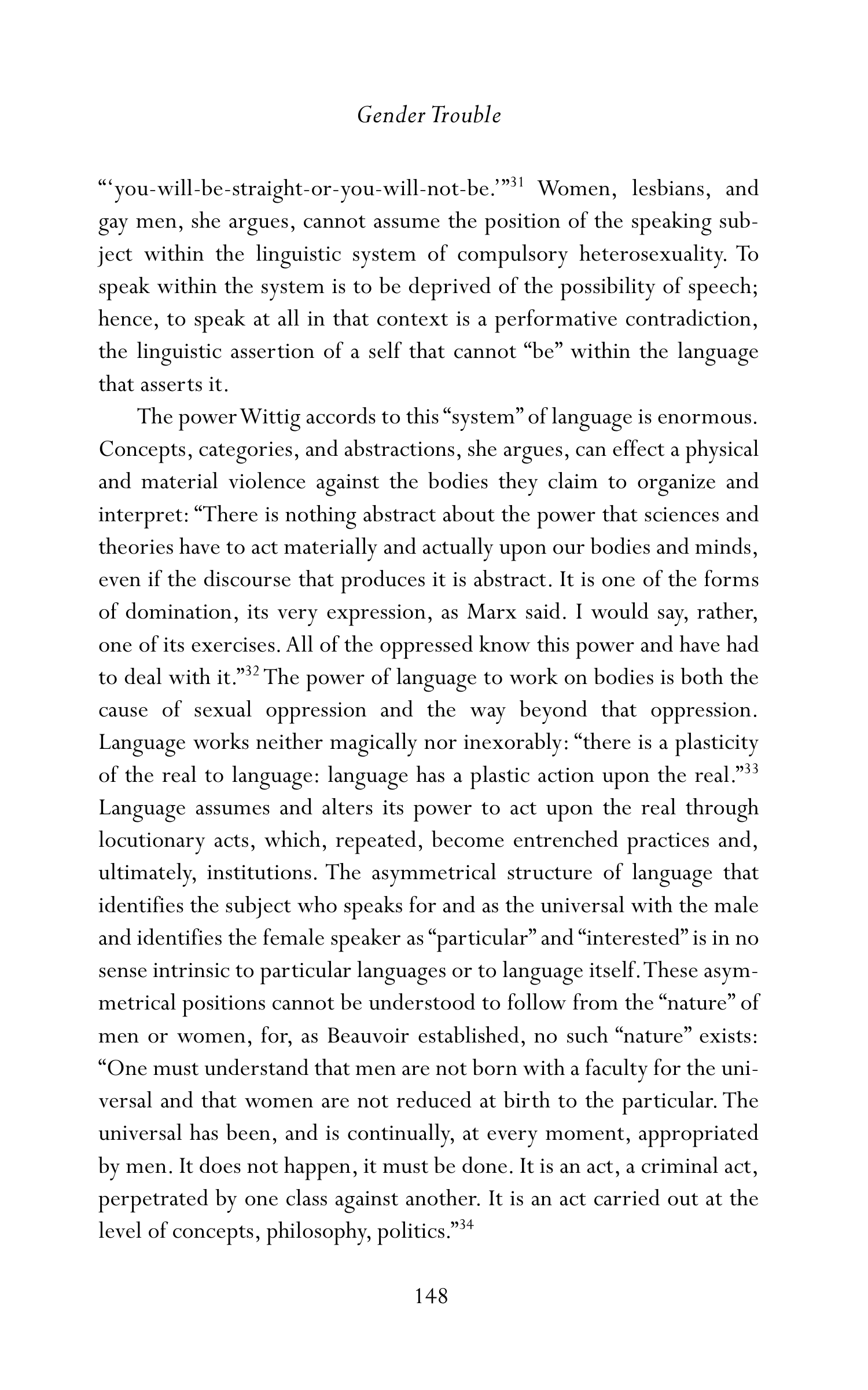 Judith Butler Gender Trouble Biography — page 183