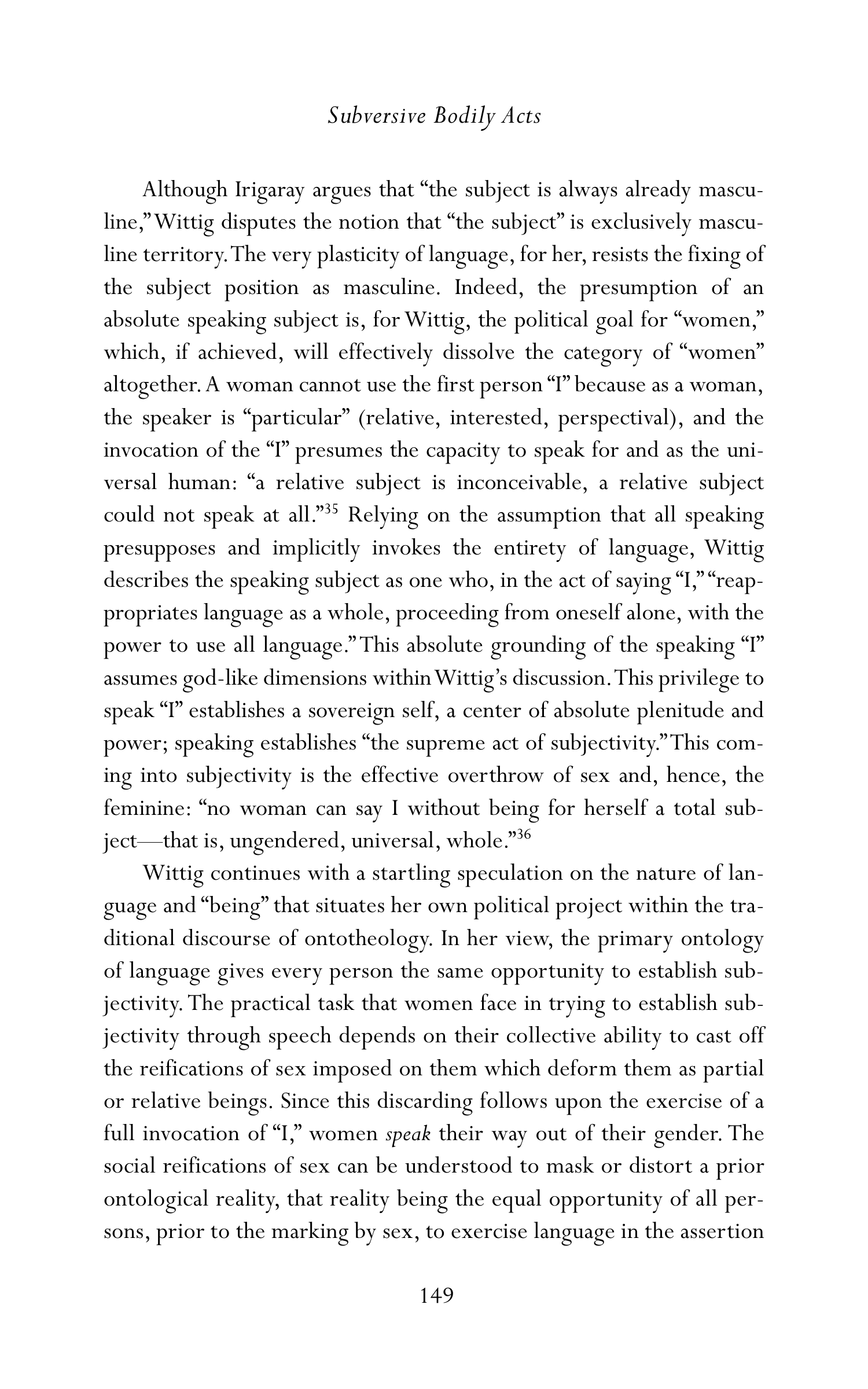 Judith Butler Gender Trouble Biography — page 184