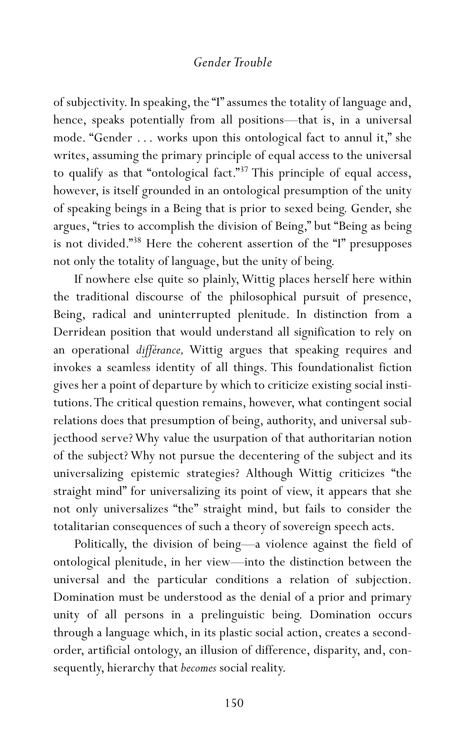 Judith Butler Gender Trouble Biography — page 185