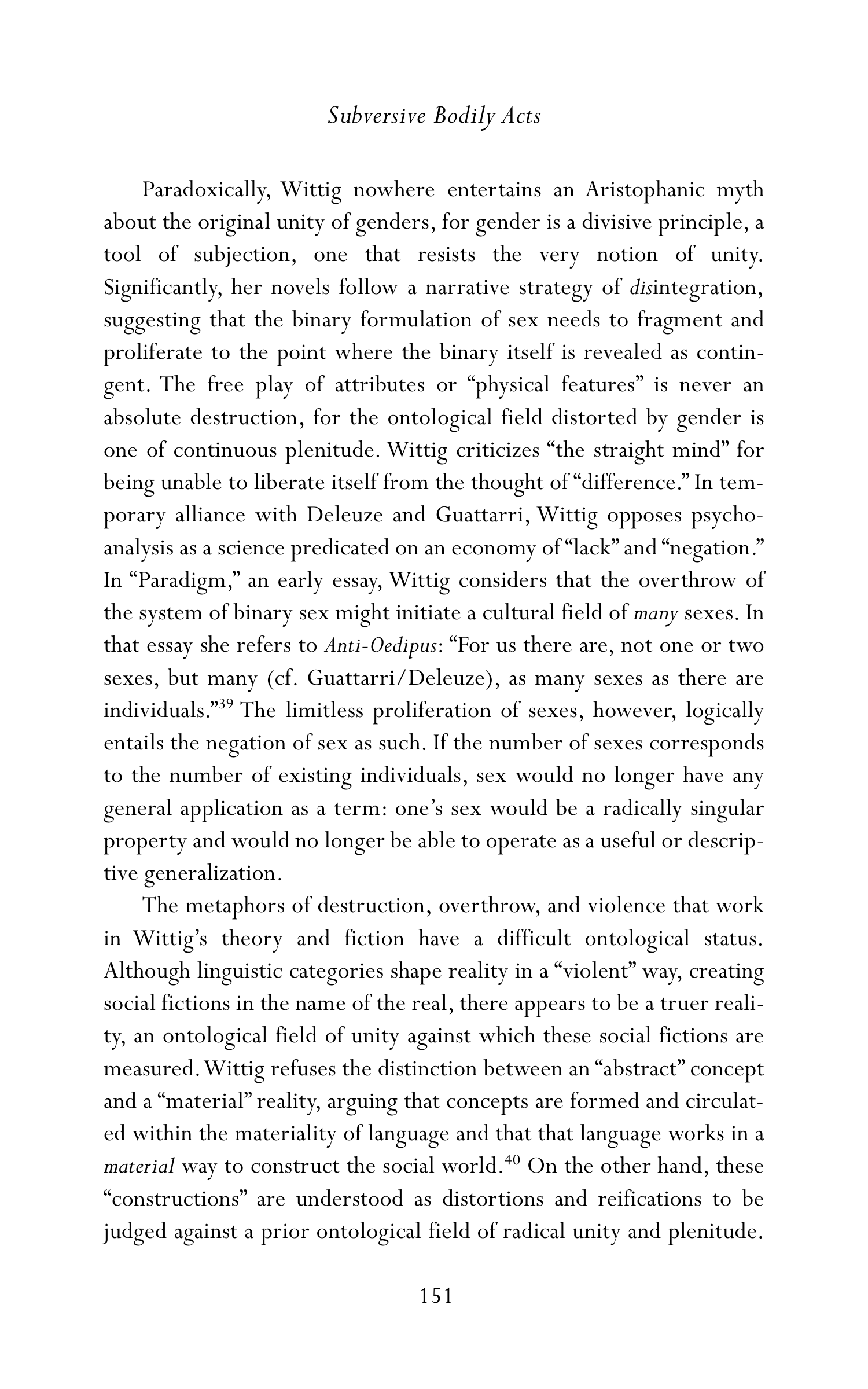 Judith Butler Gender Trouble Biography — page 186