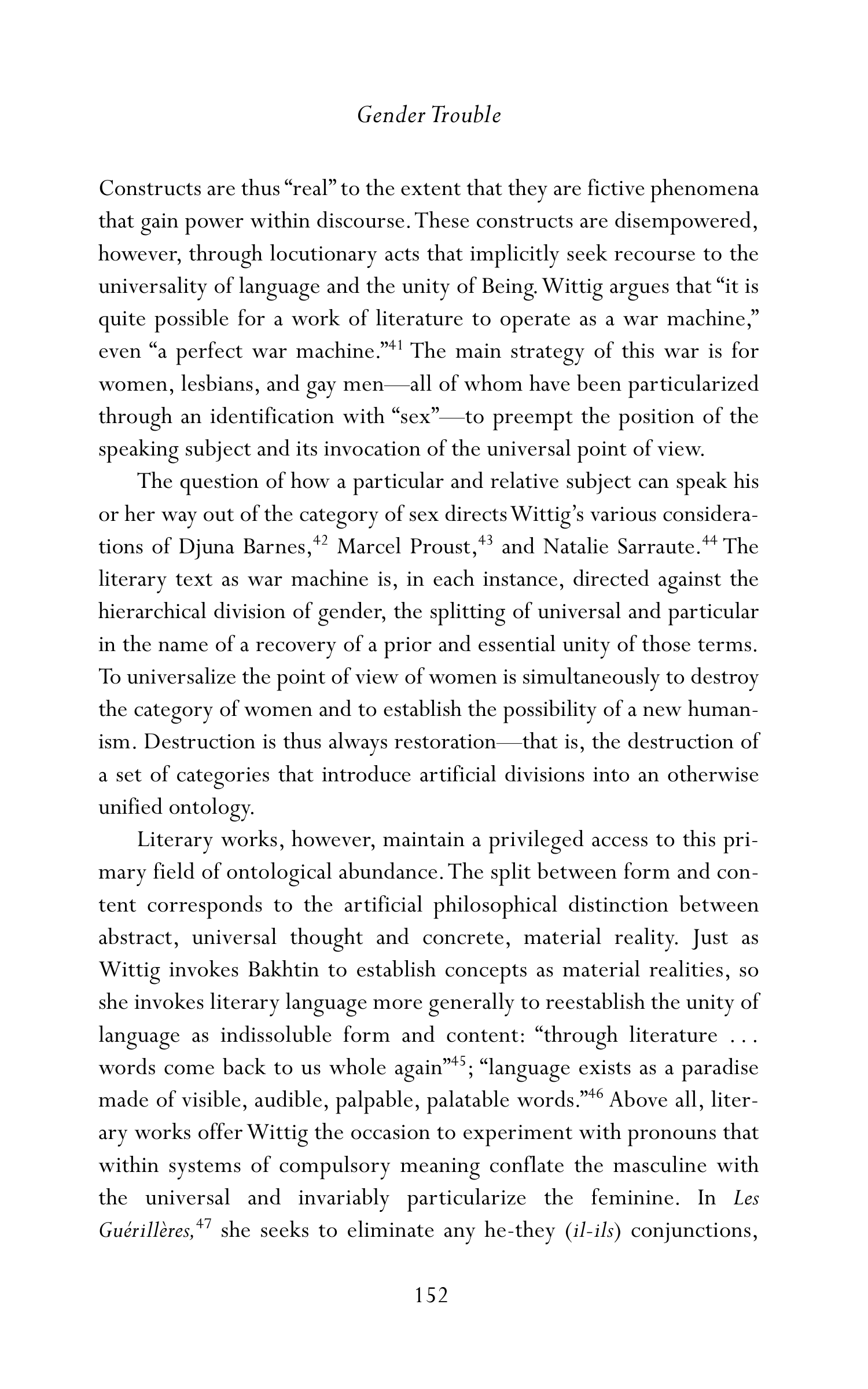 Judith Butler Gender Trouble Biography — page 187