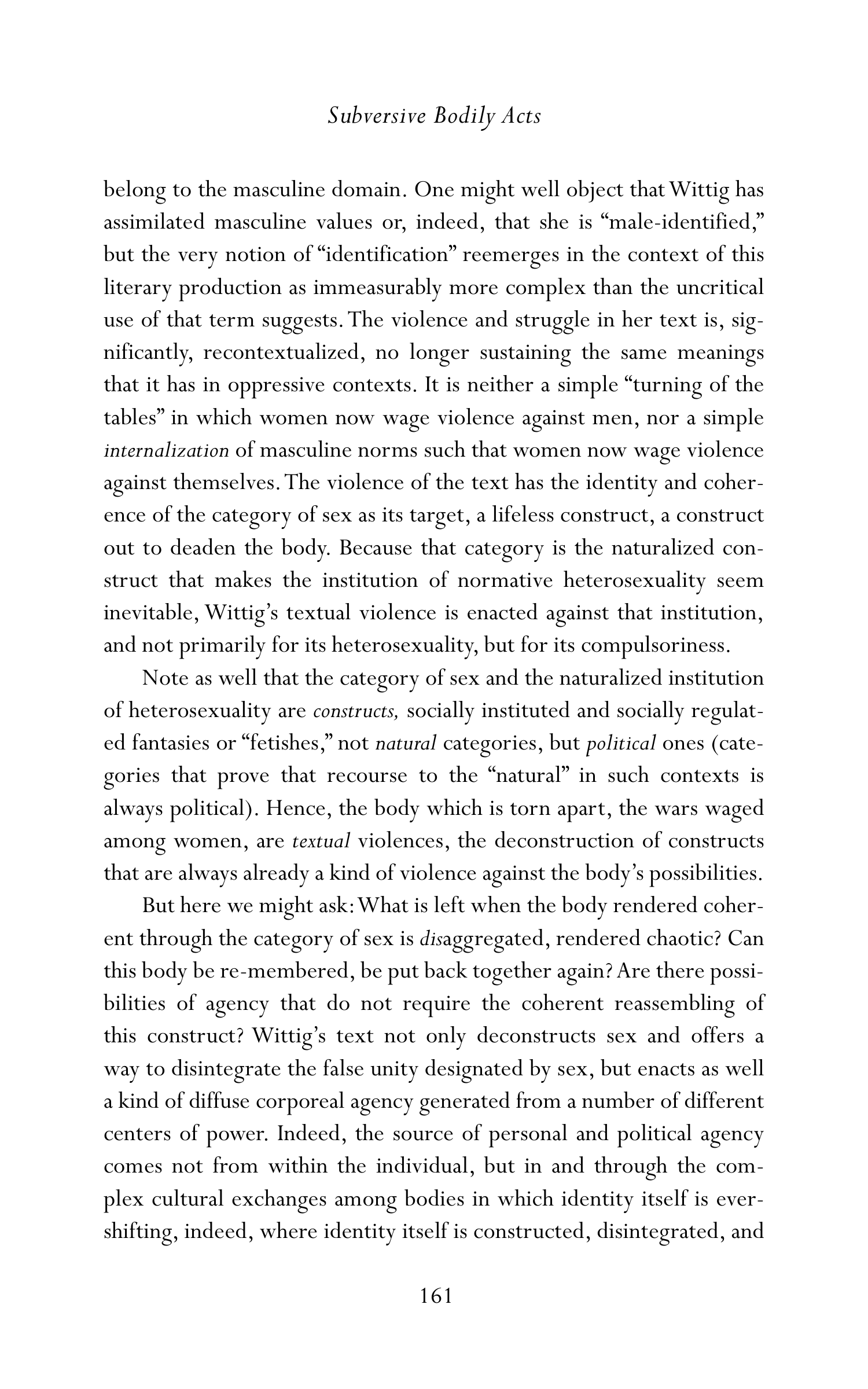 Judith Butler Gender Trouble Biography — page 196