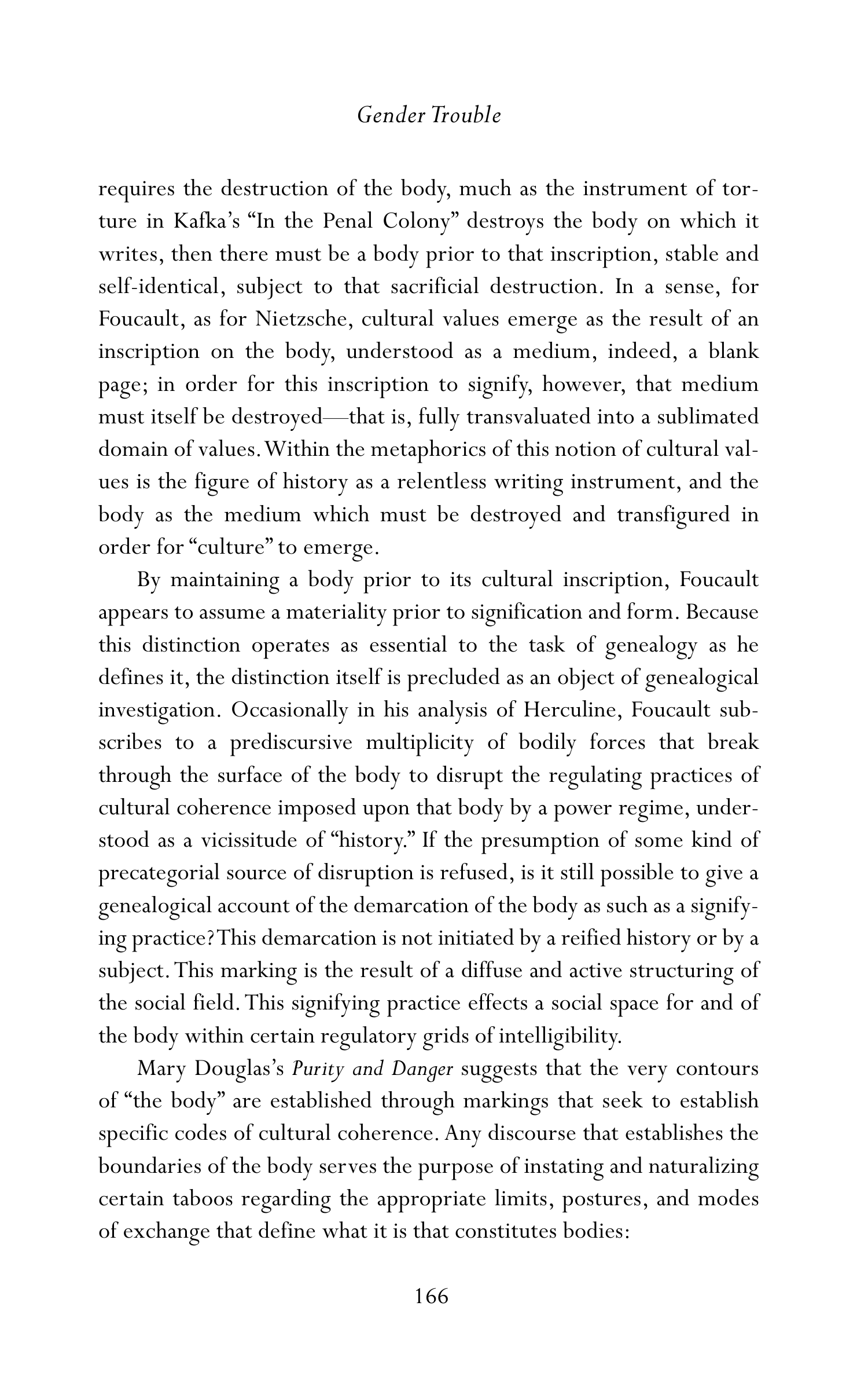 Judith Butler Gender Trouble Biography — page 201