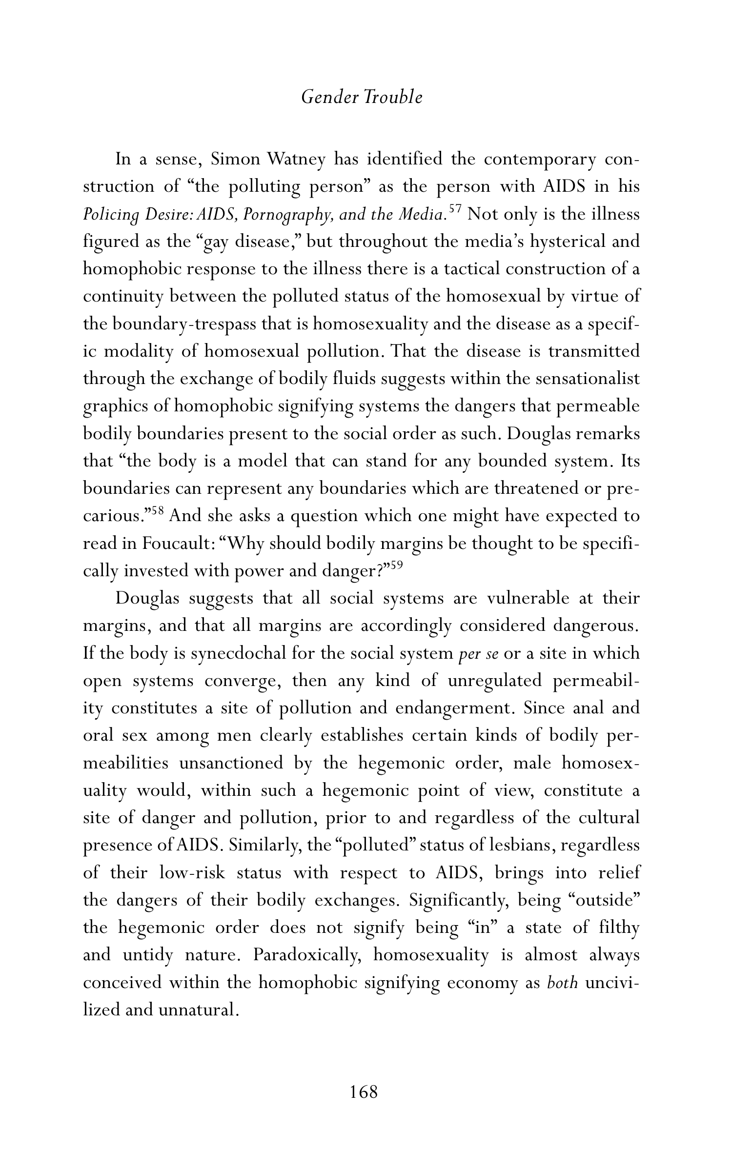 Judith Butler Gender Trouble Biography — page 203