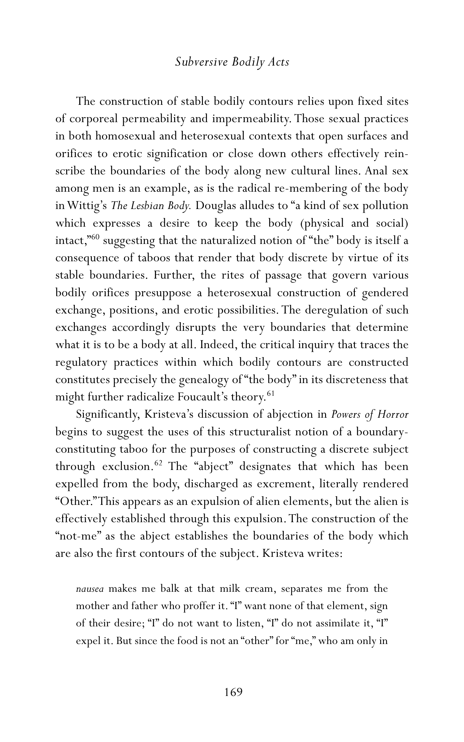 Judith Butler Gender Trouble Biography — page 204
