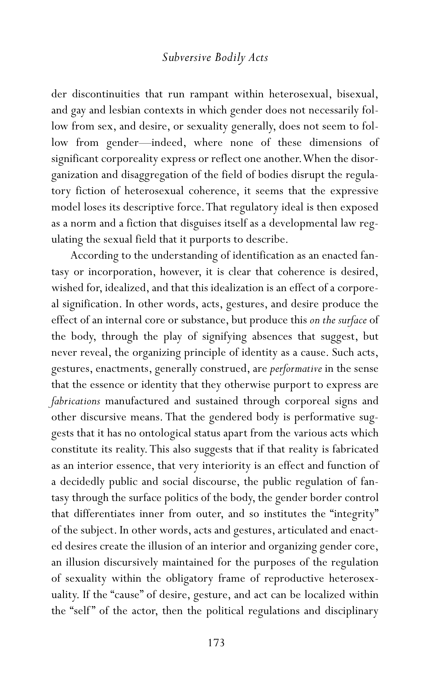 Judith Butler Gender Trouble Biography — page 208