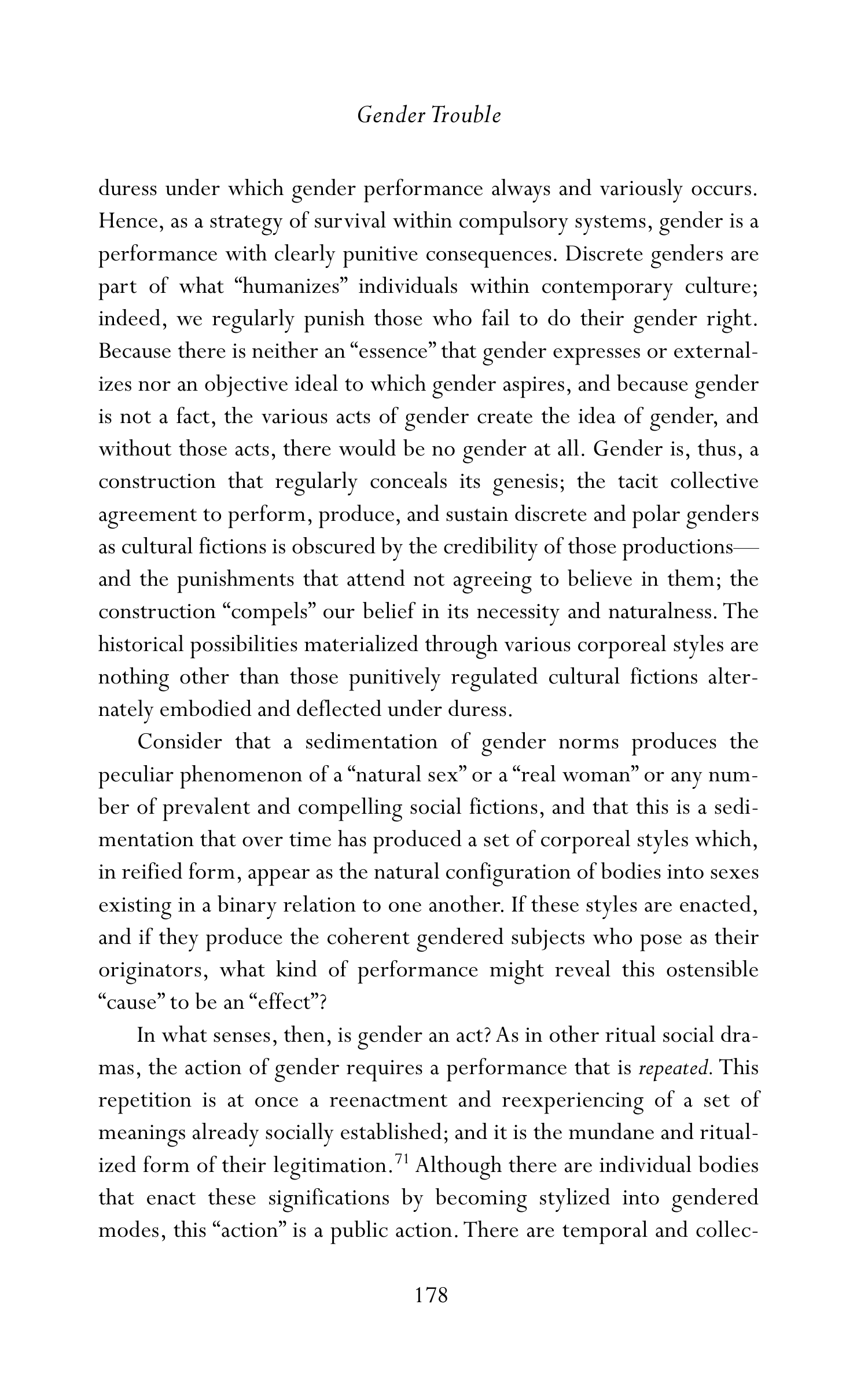 Judith Butler Gender Trouble Biography — page 213
