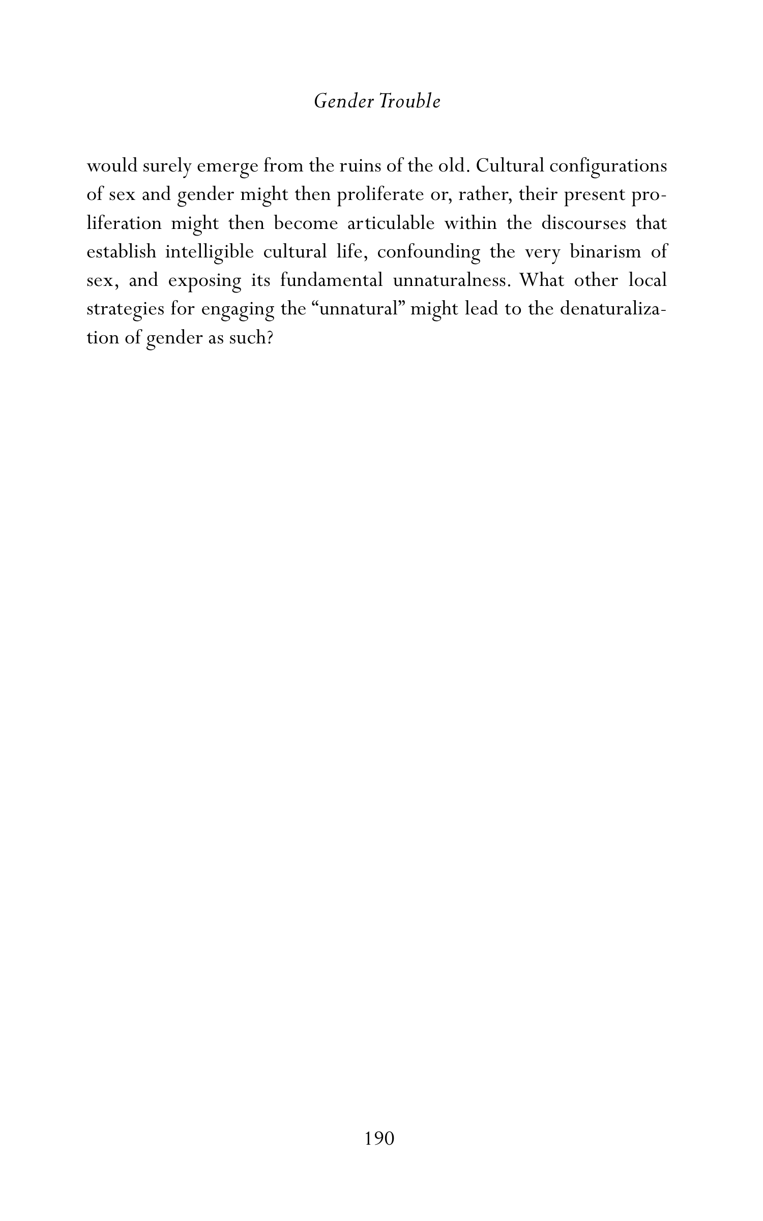 Judith Butler Gender Trouble Biography — page 225