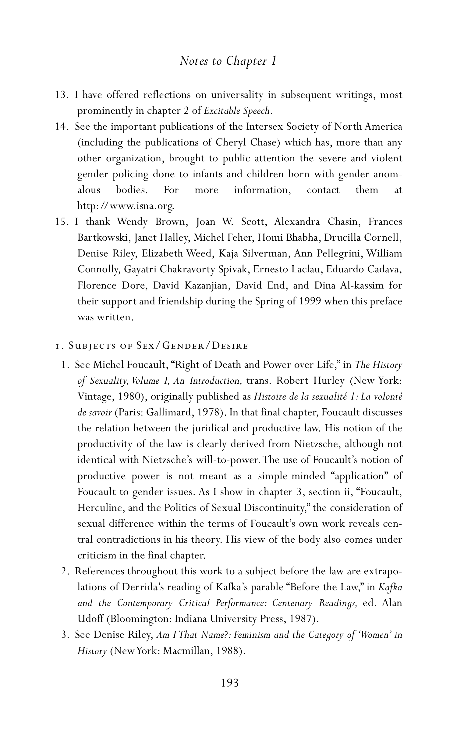 Judith Butler Gender Trouble Biography — page 228