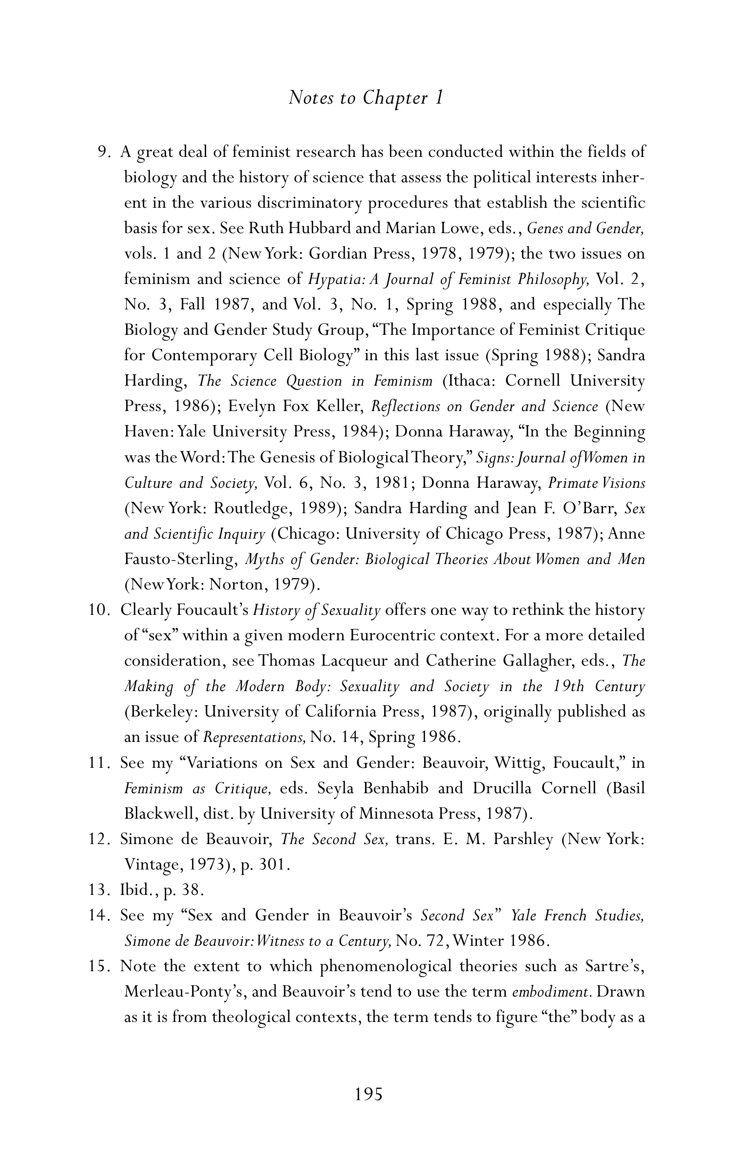 Judith Butler Gender Trouble Biography — page 230