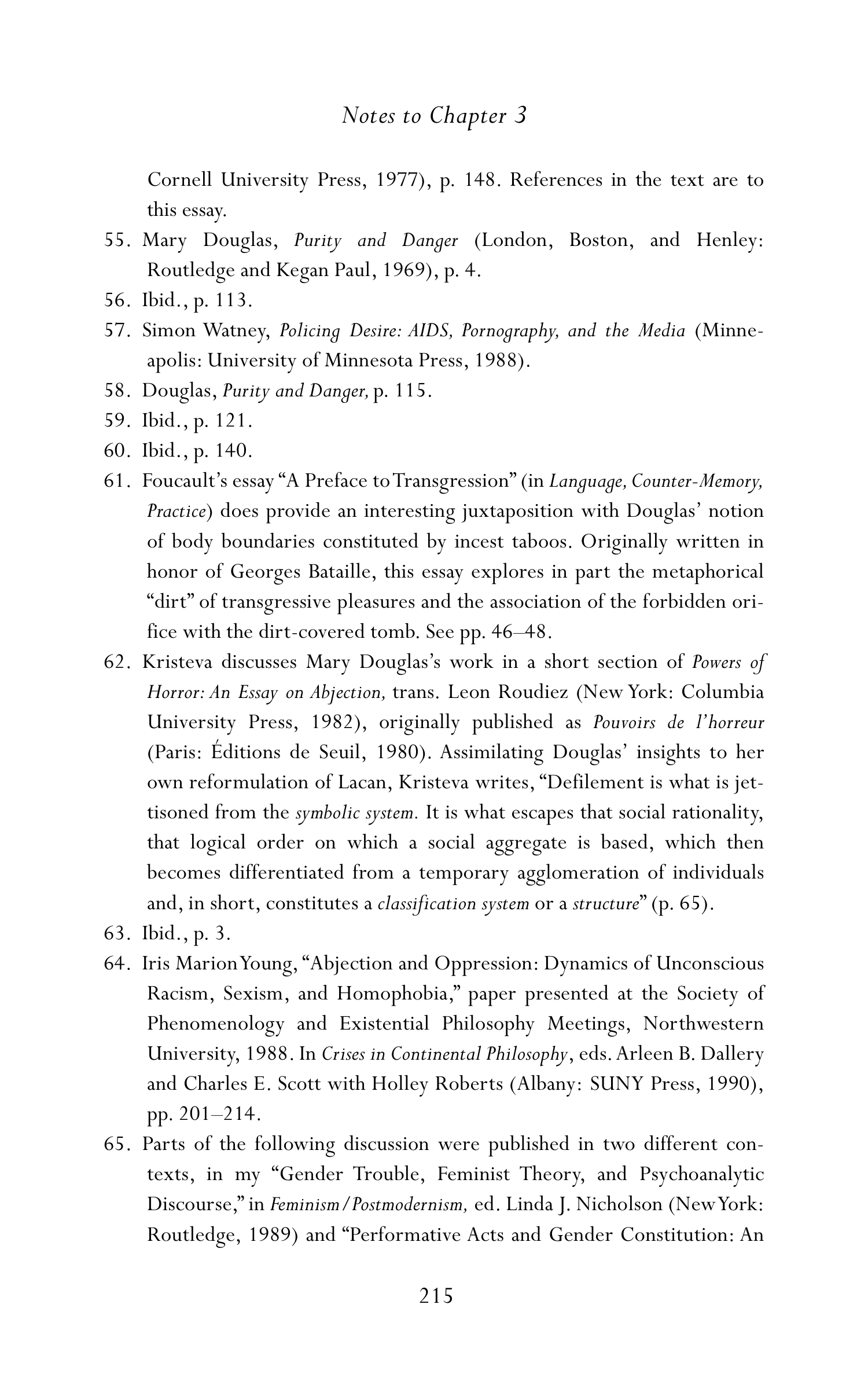 Judith Butler Gender Trouble Biography — page 250
