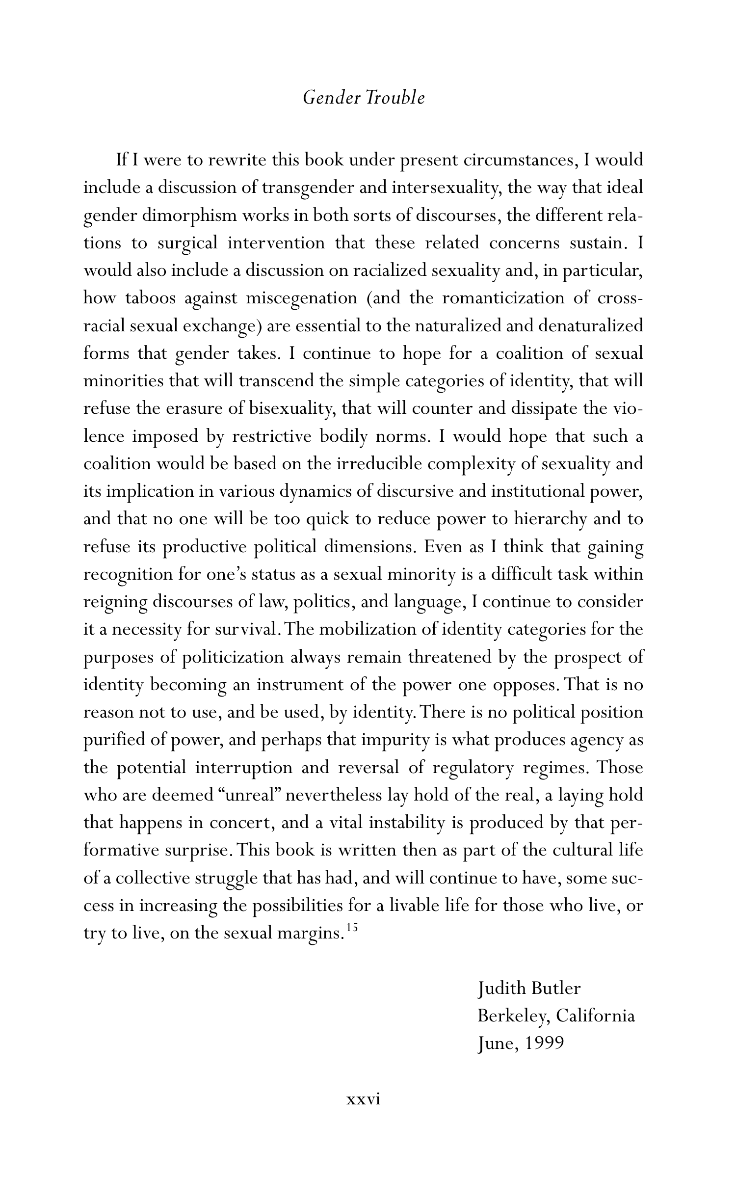 Judith Butler Gender Trouble Biography — page 27