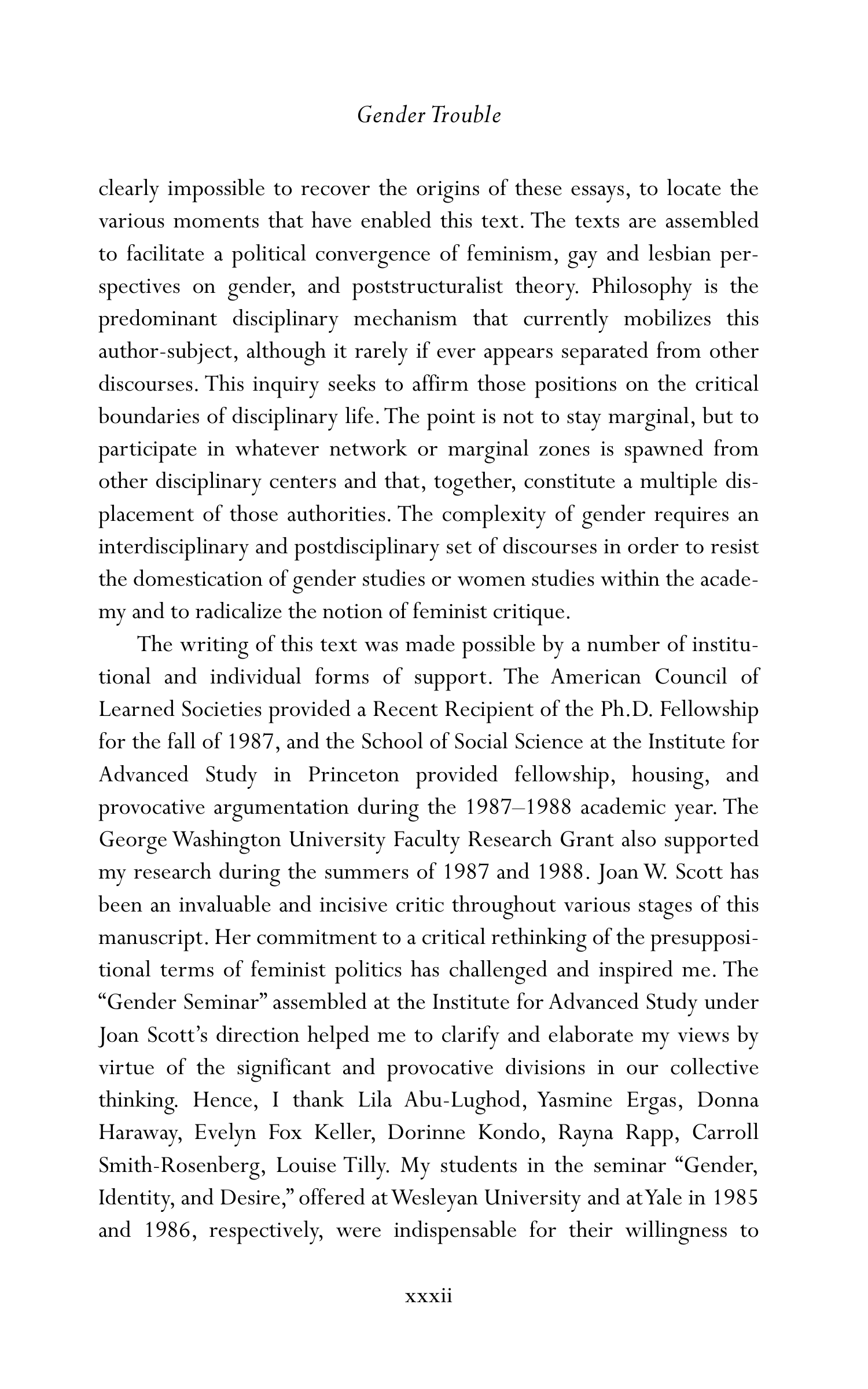 Judith Butler Gender Trouble Biography — page 33