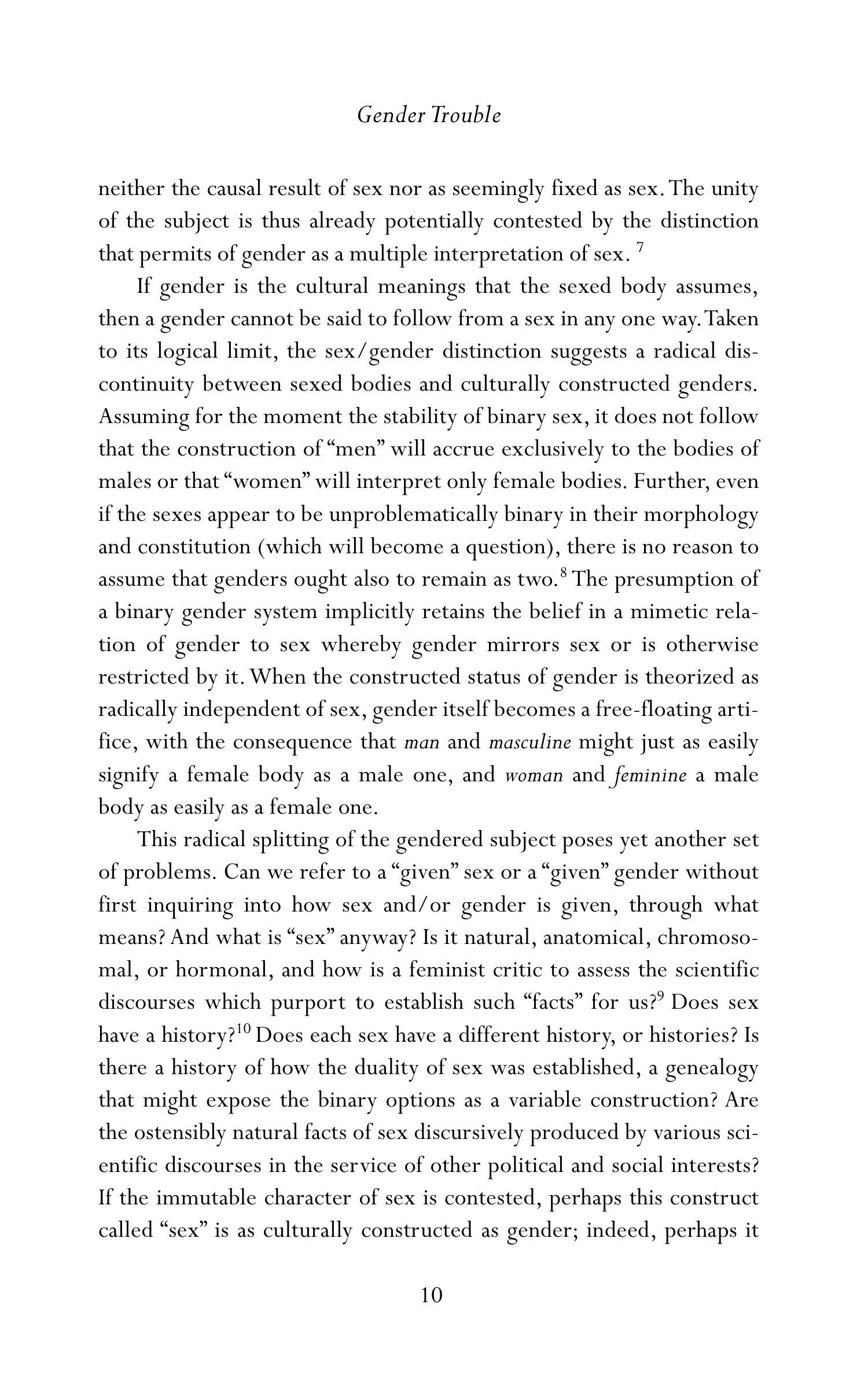 Judith Butler Gender Trouble Biography — page 45