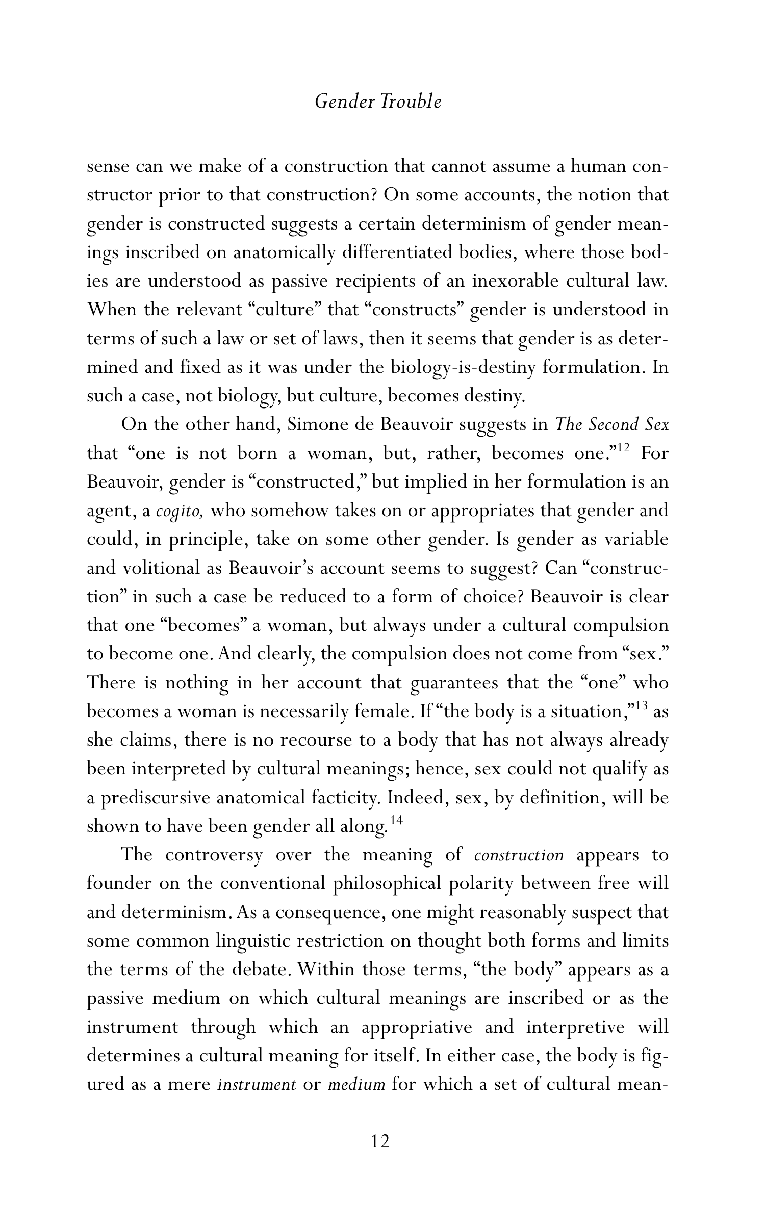Judith Butler Gender Trouble Biography — page 47