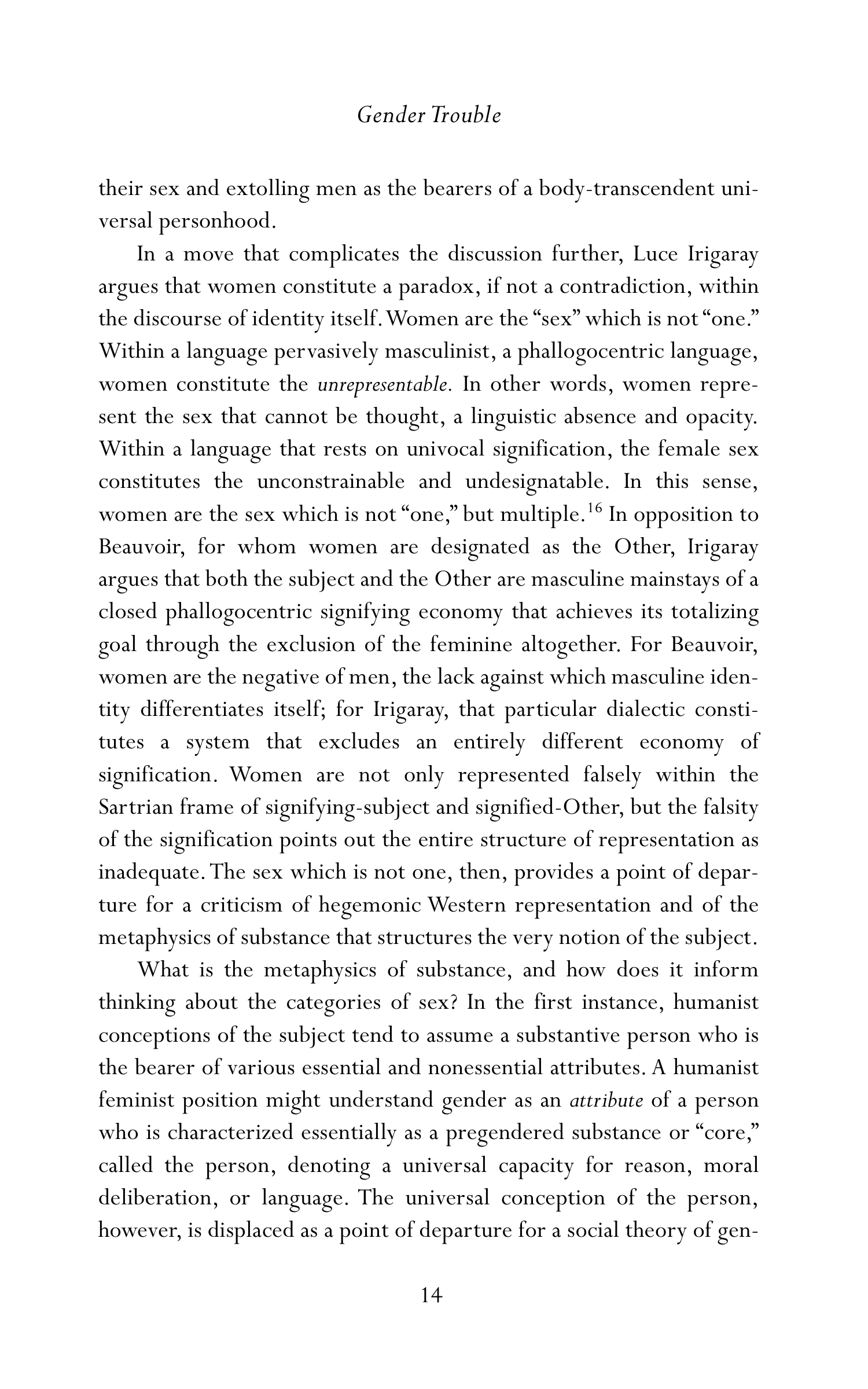 Judith Butler Gender Trouble Biography — page 49