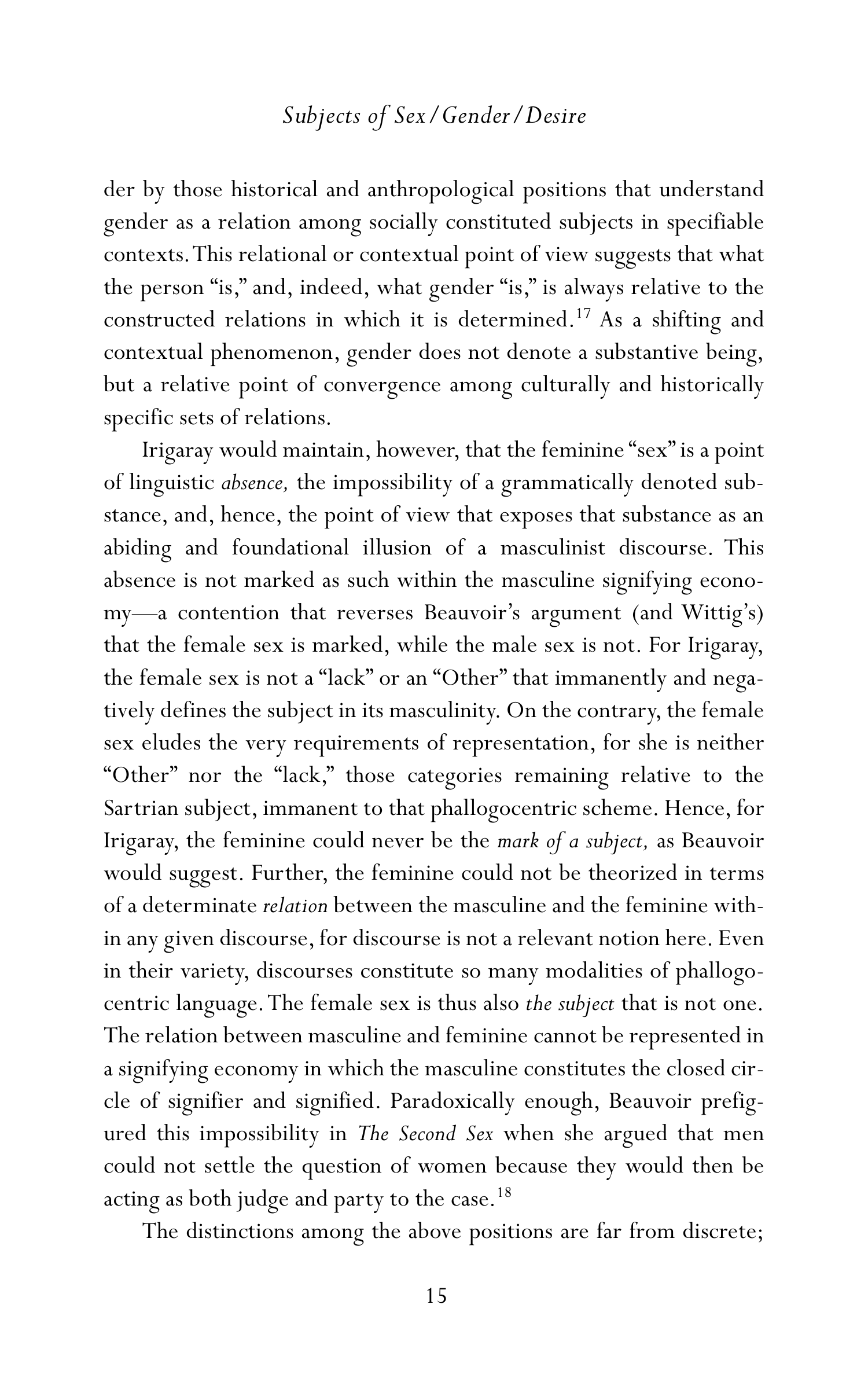 Judith Butler Gender Trouble Biography — page 50