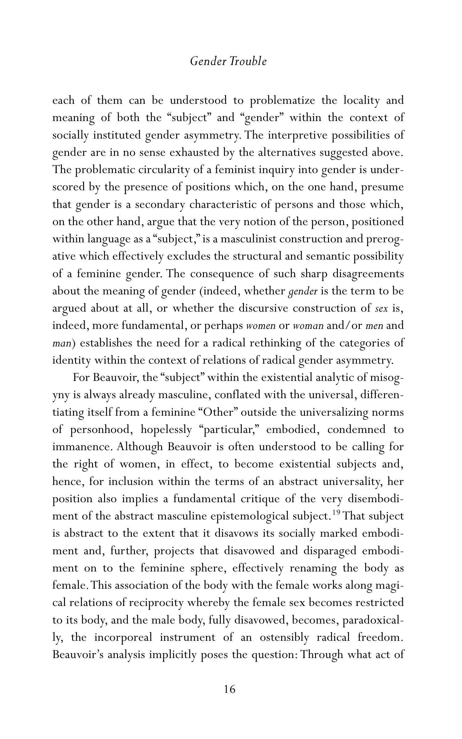 Judith Butler Gender Trouble Biography — page 51