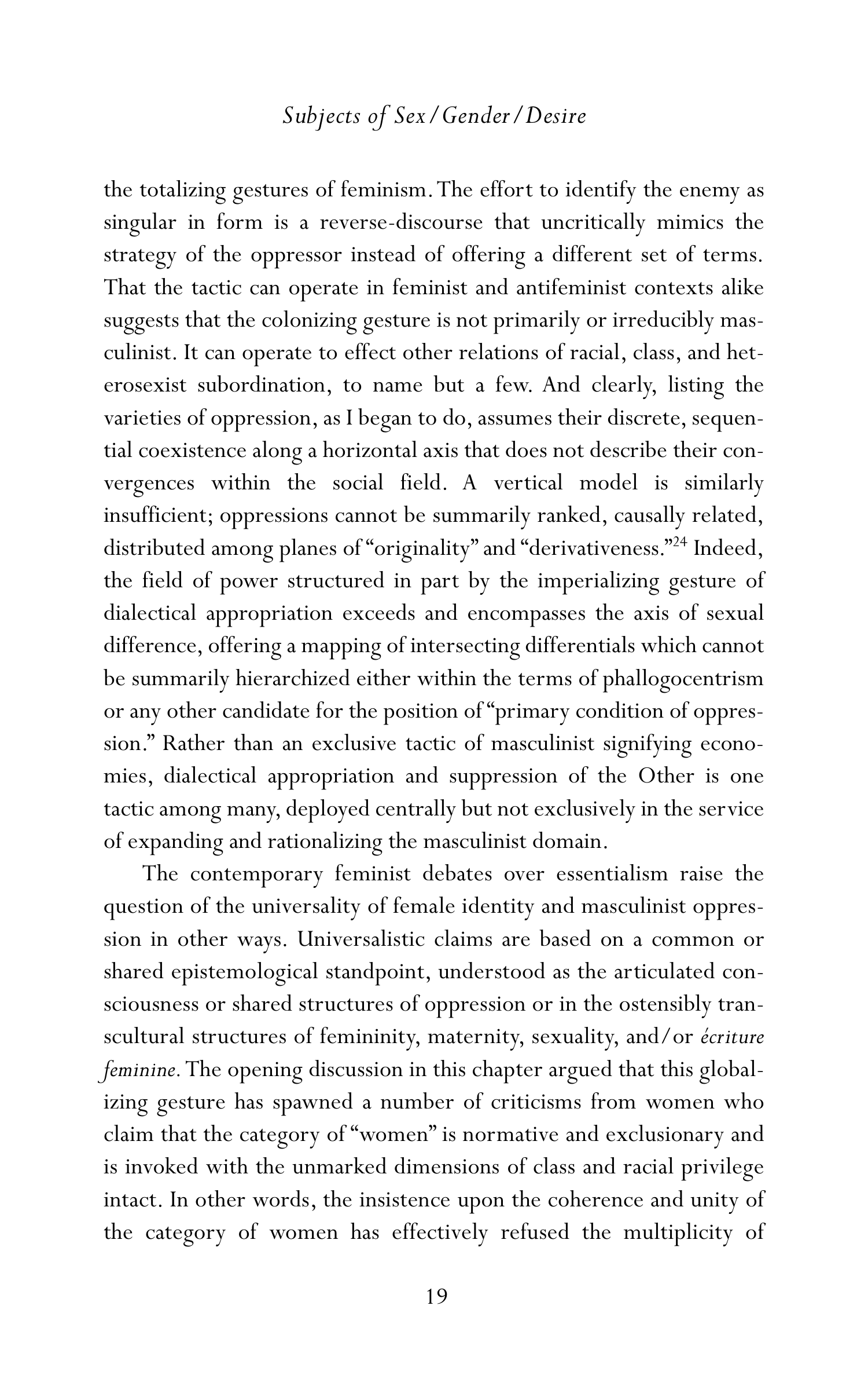 Judith Butler Gender Trouble Biography — page 54