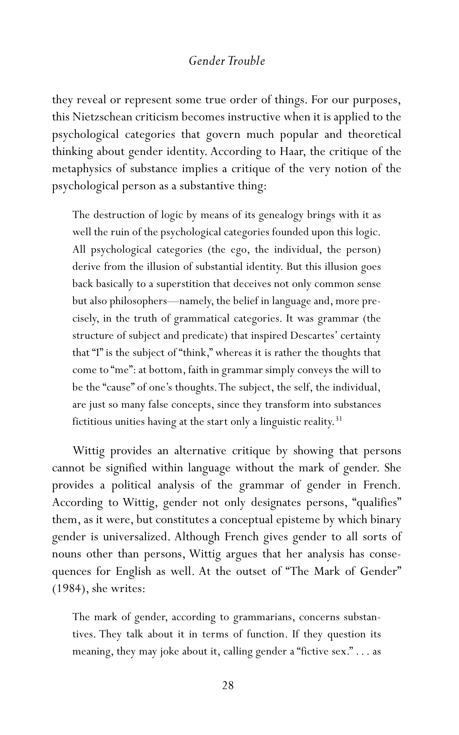 Judith Butler Gender Trouble Biography — page 63