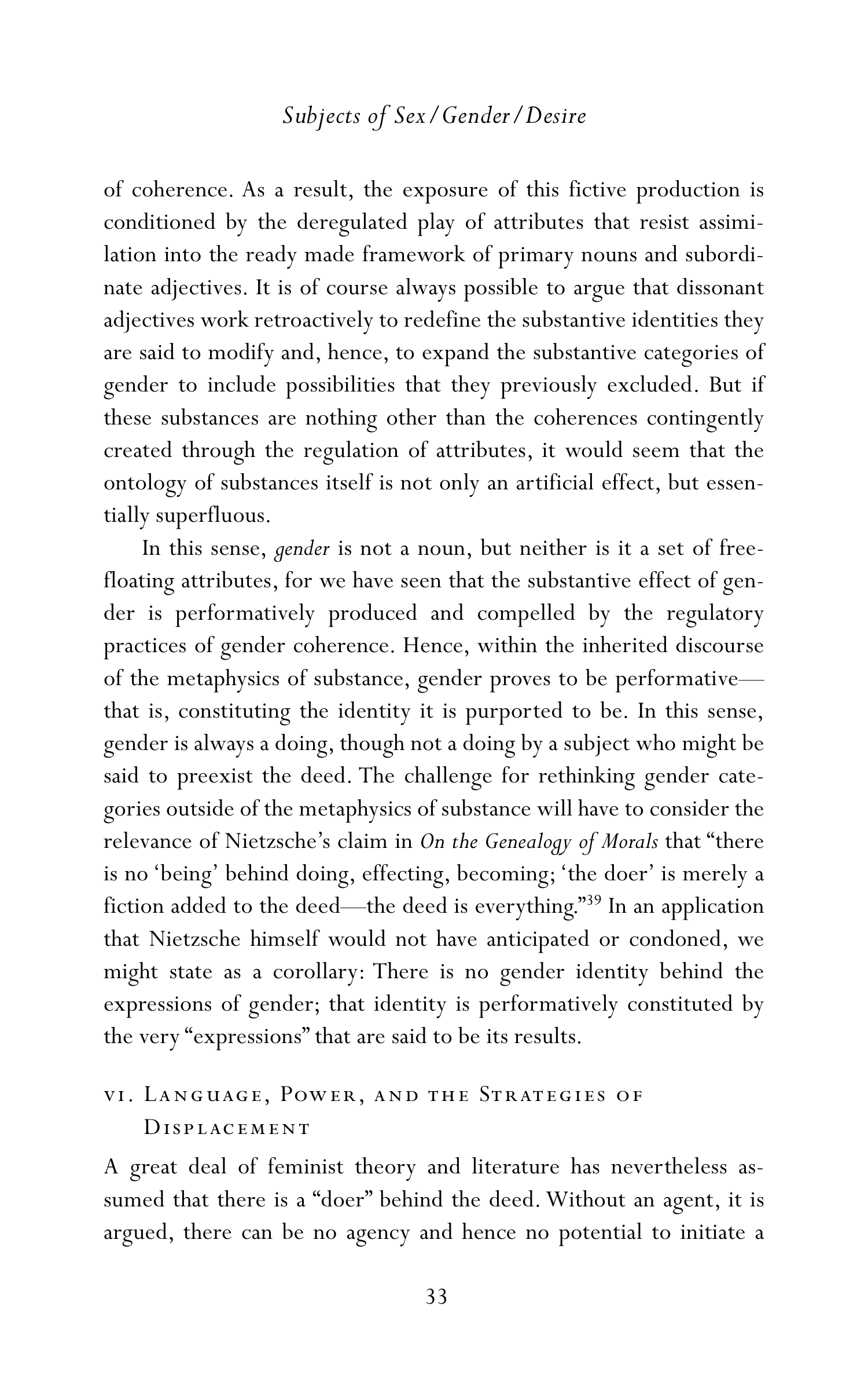 Judith Butler Gender Trouble Biography — page 68