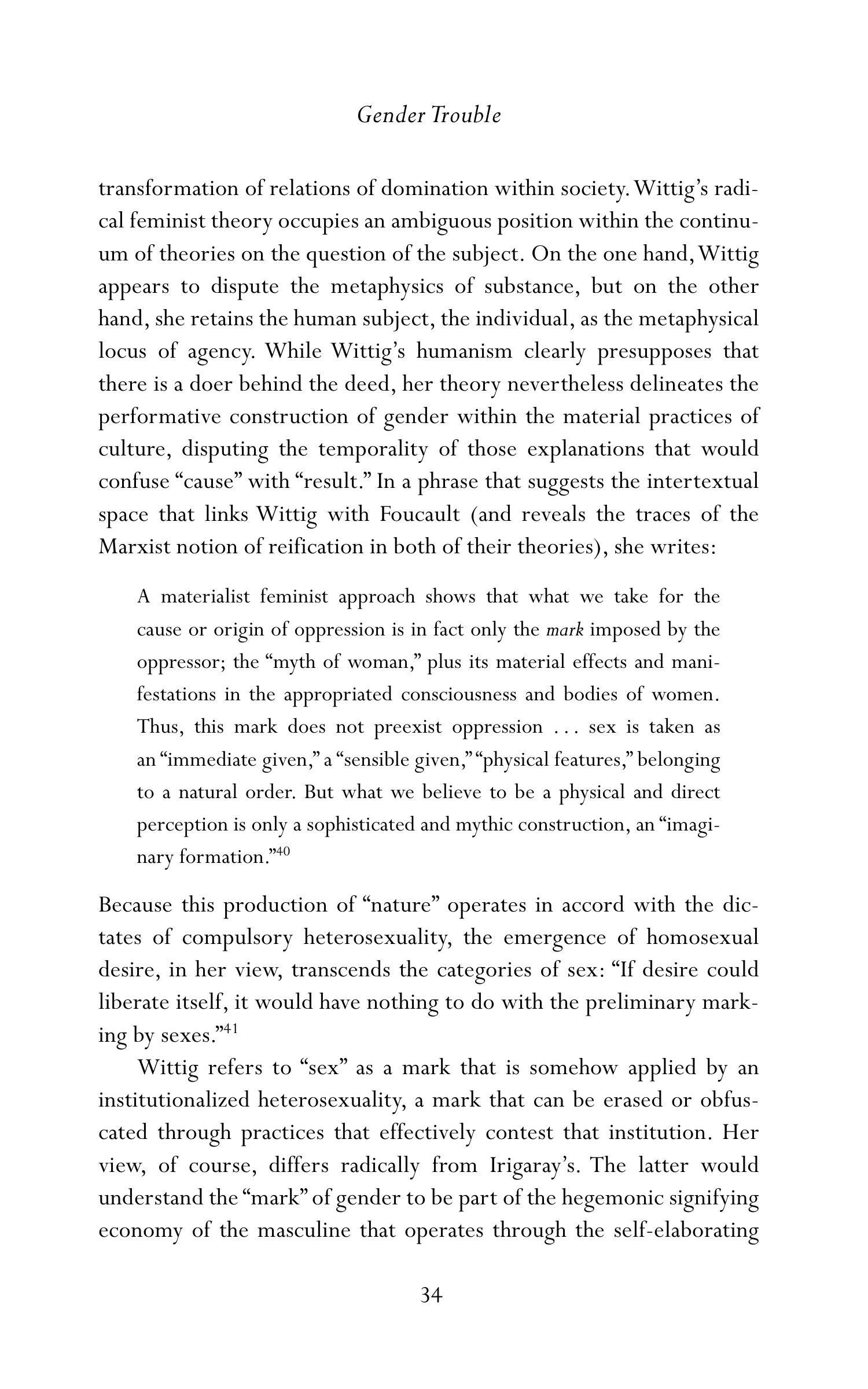 Judith Butler Gender Trouble Biography — page 69