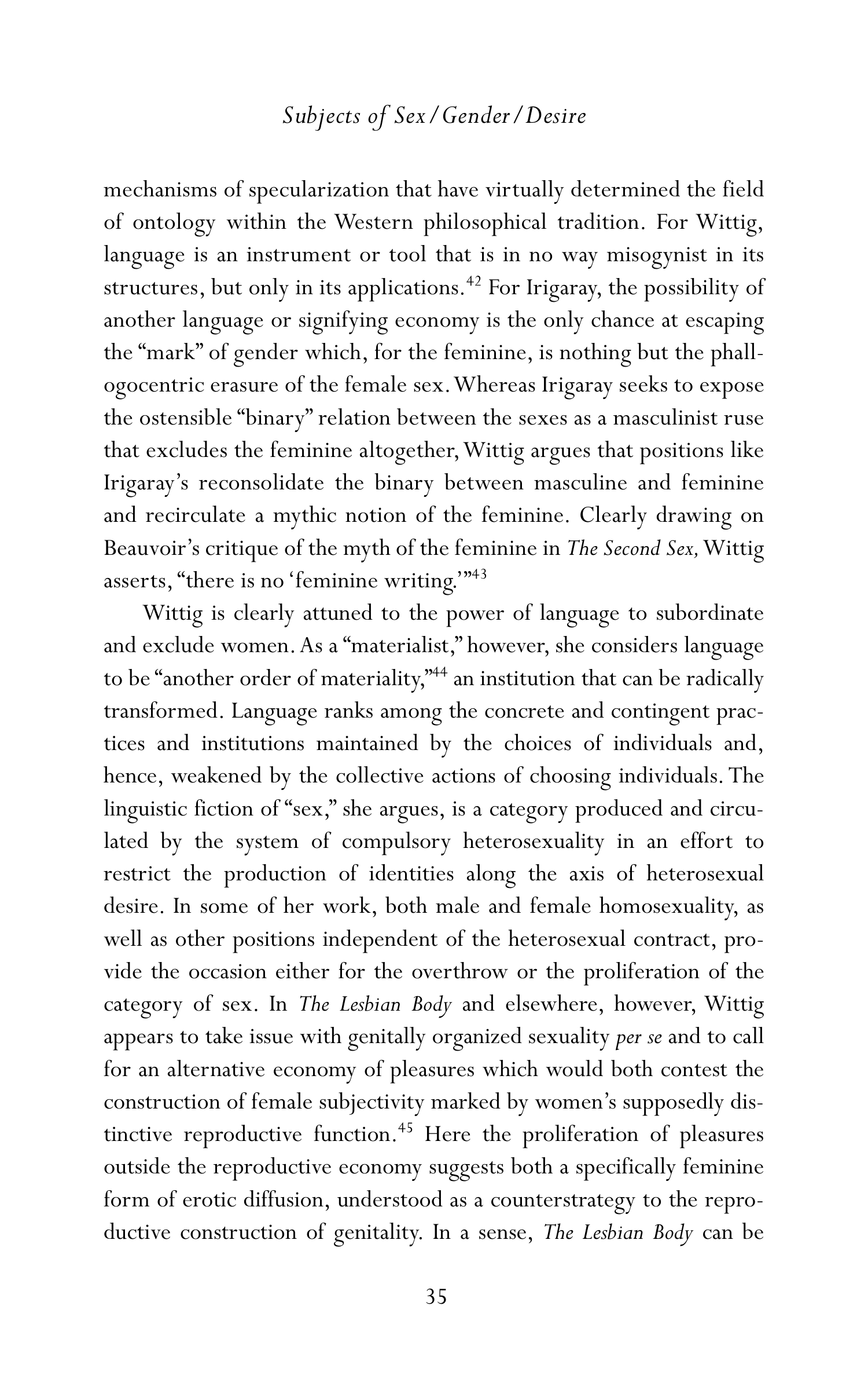 Judith Butler Gender Trouble Biography — page 70