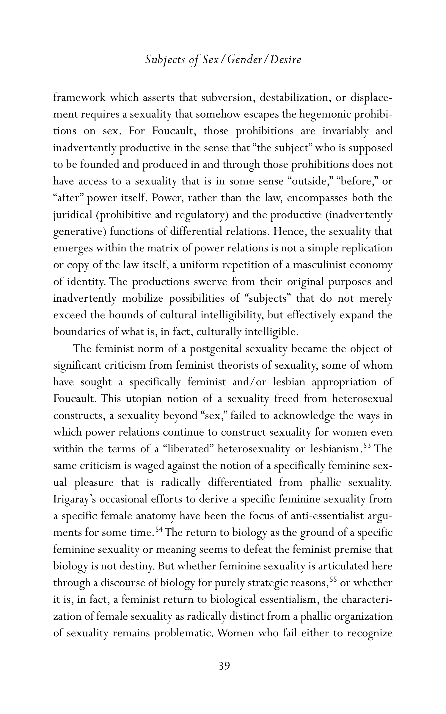 Judith Butler Gender Trouble Biography — page 74
