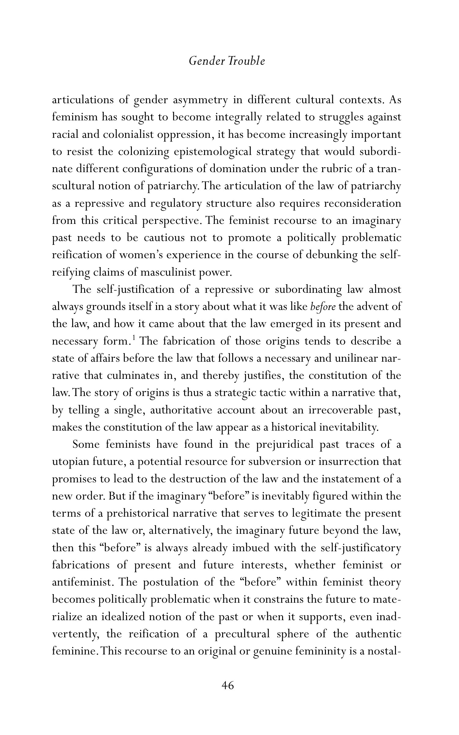 Judith Butler Gender Trouble Biography — page 81