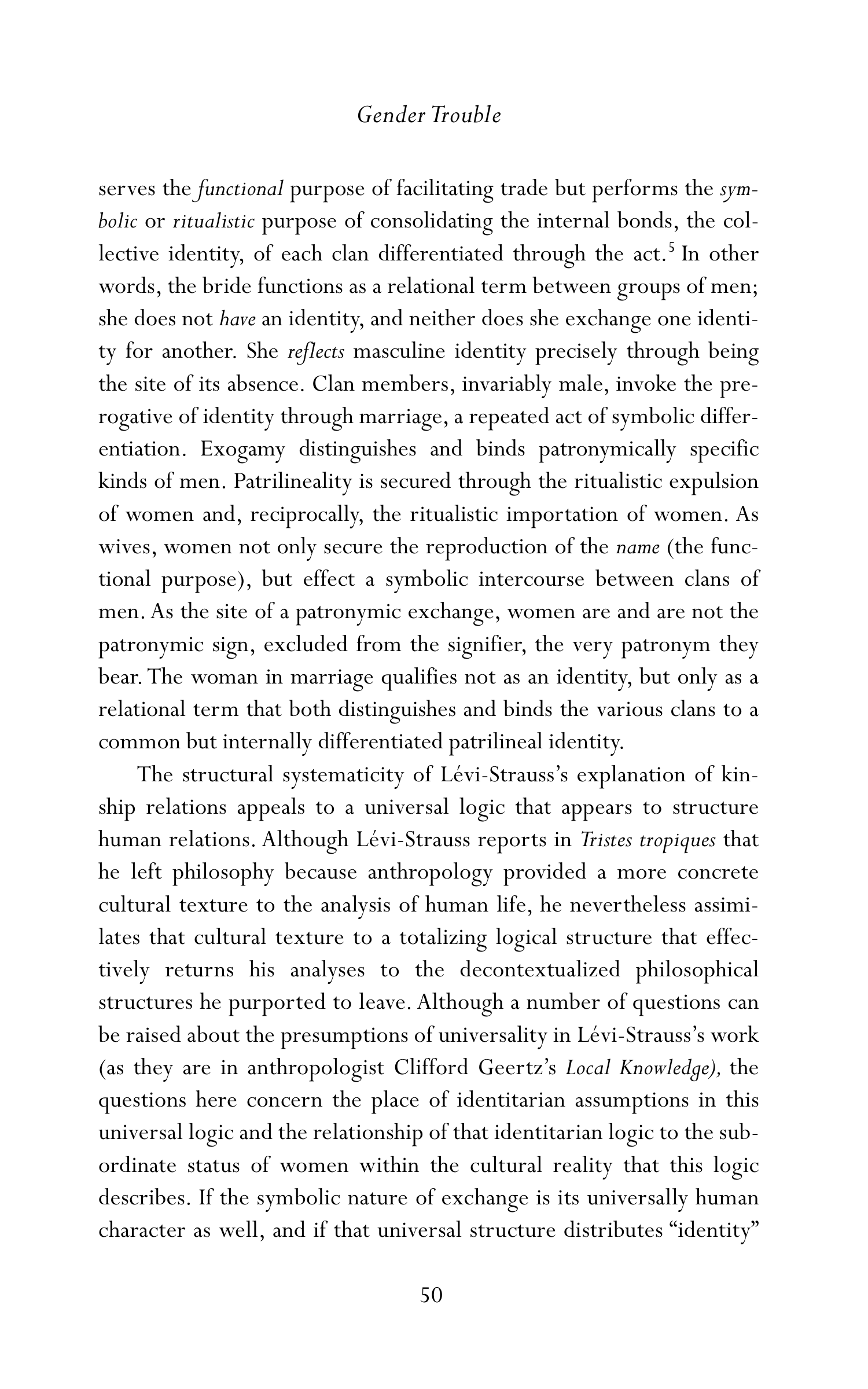 Judith Butler Gender Trouble Biography — page 85