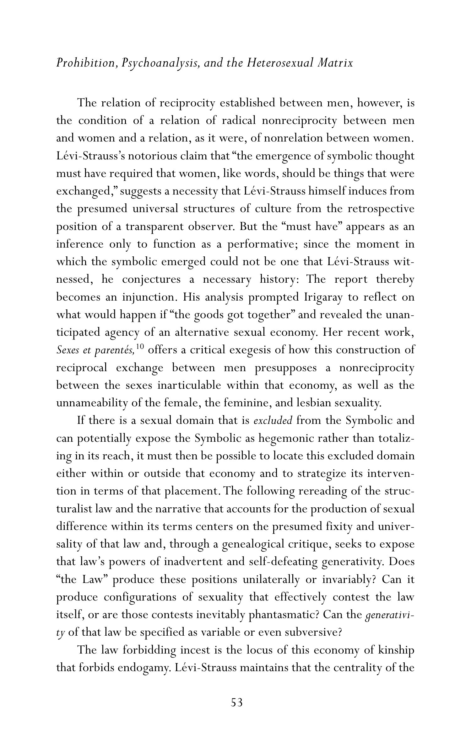 Judith Butler Gender Trouble Biography — page 88