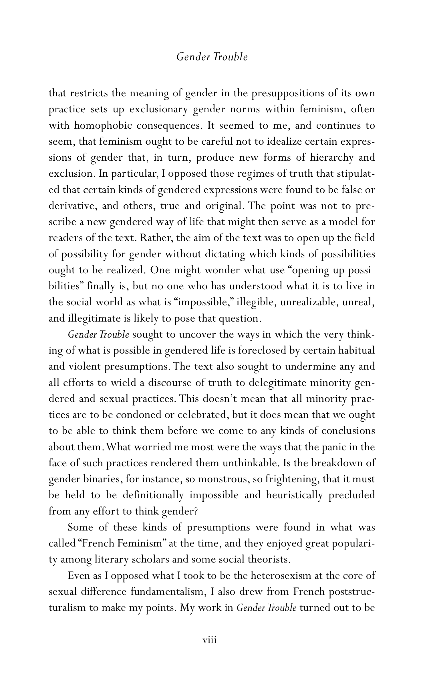 Judith Butler Gender Trouble Biography — page 9