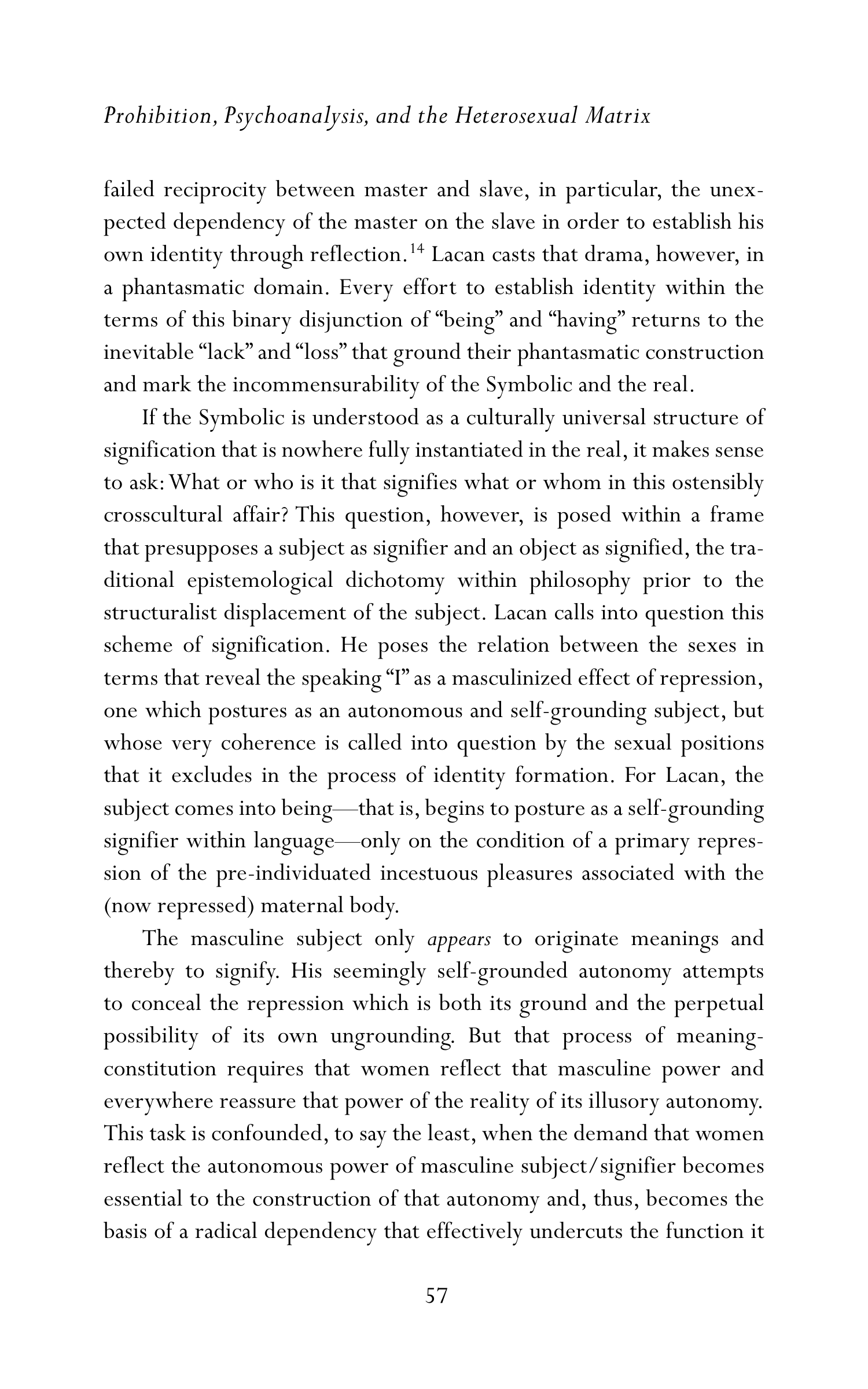 Judith Butler Gender Trouble Biography — page 92