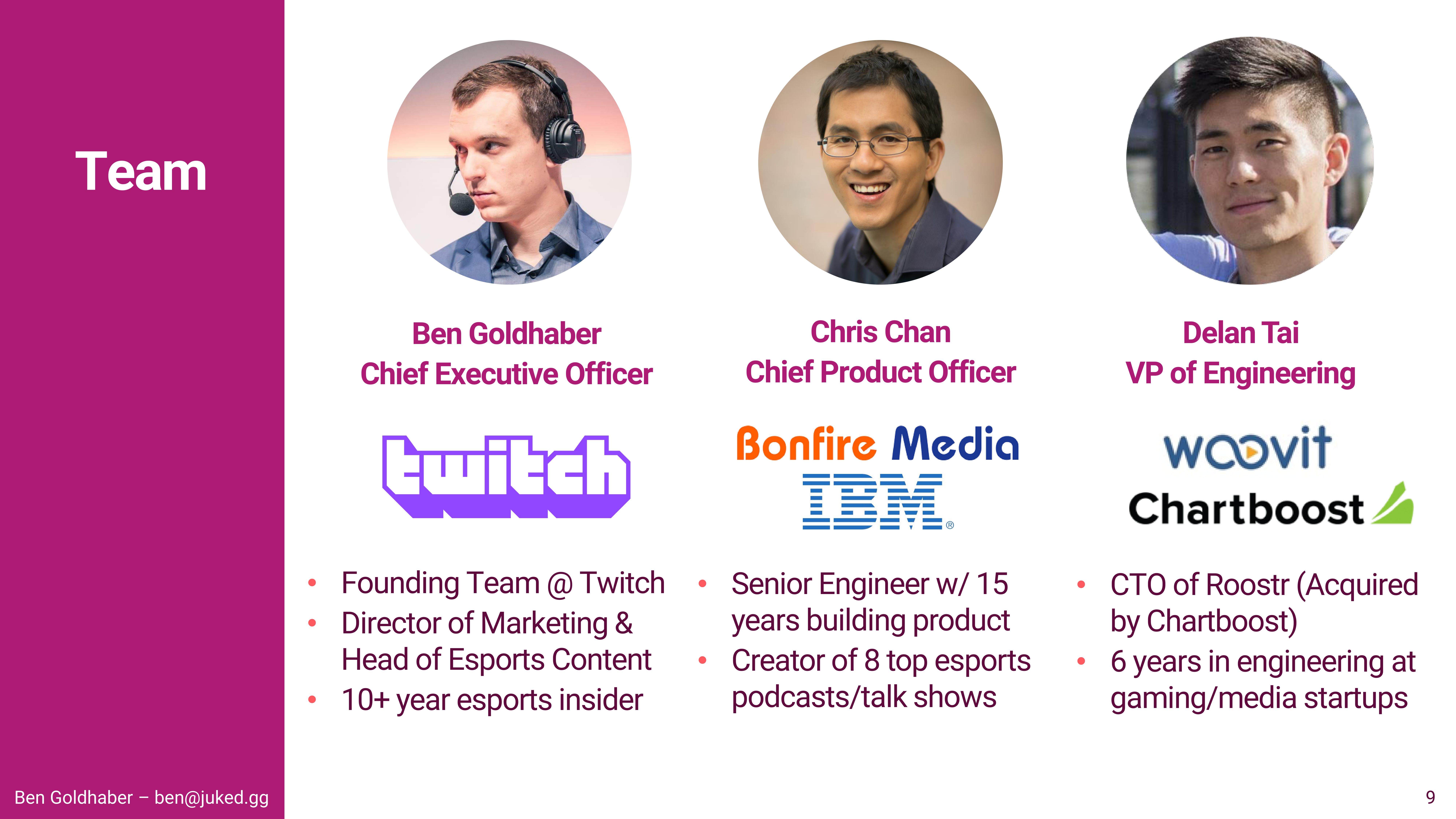 Juked Seed Pitch Deck — page 9