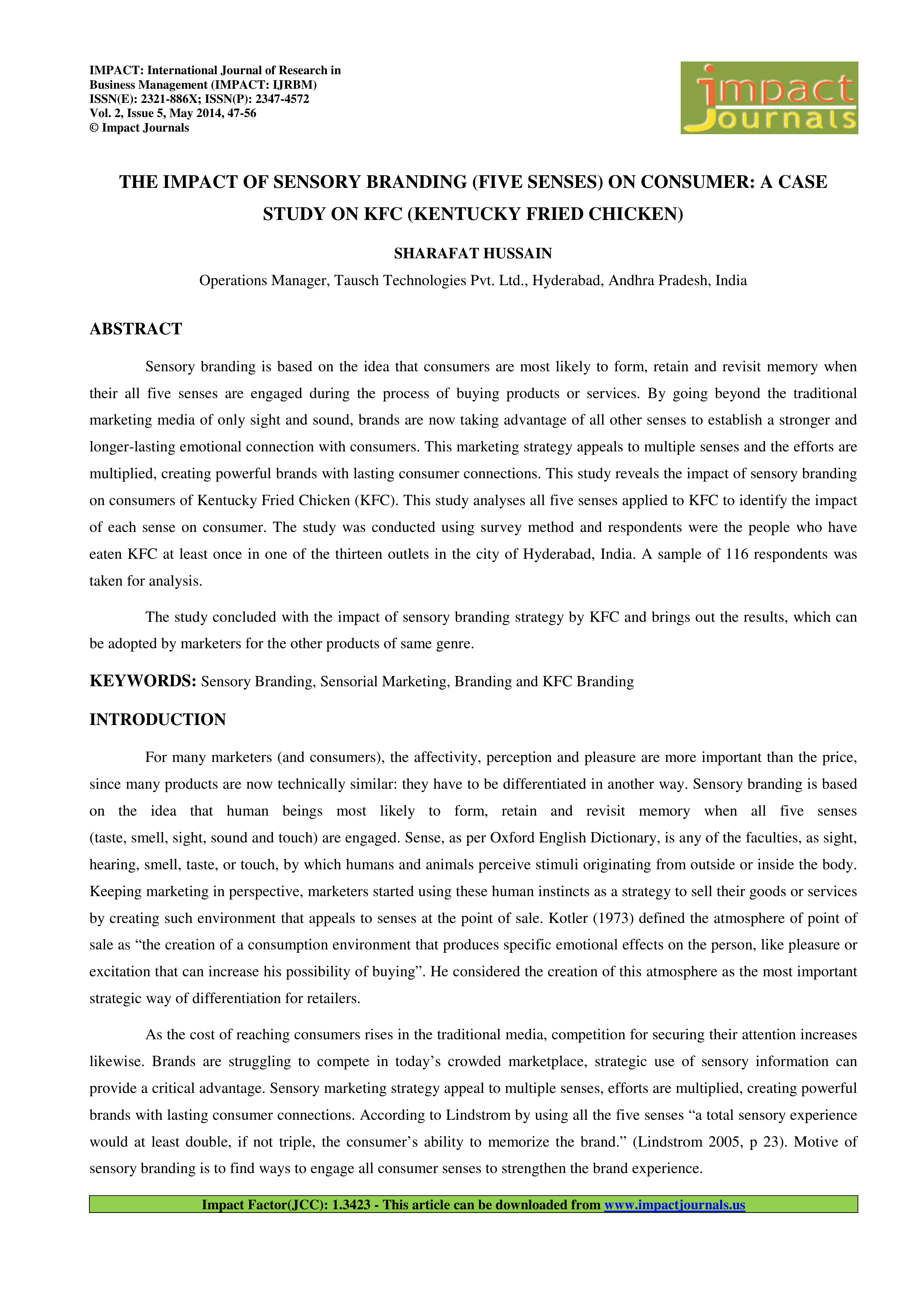 KFC Case Study — page 1