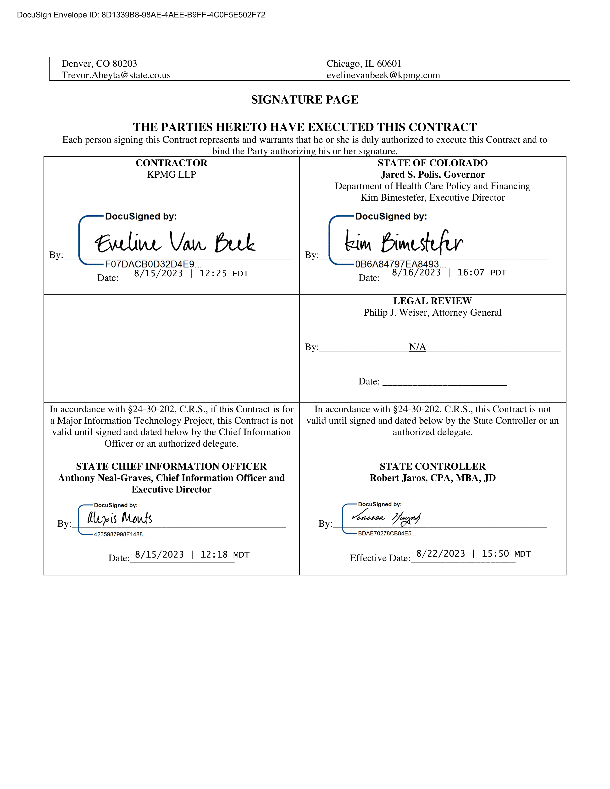 KPMG LLG Base Contract — page 2