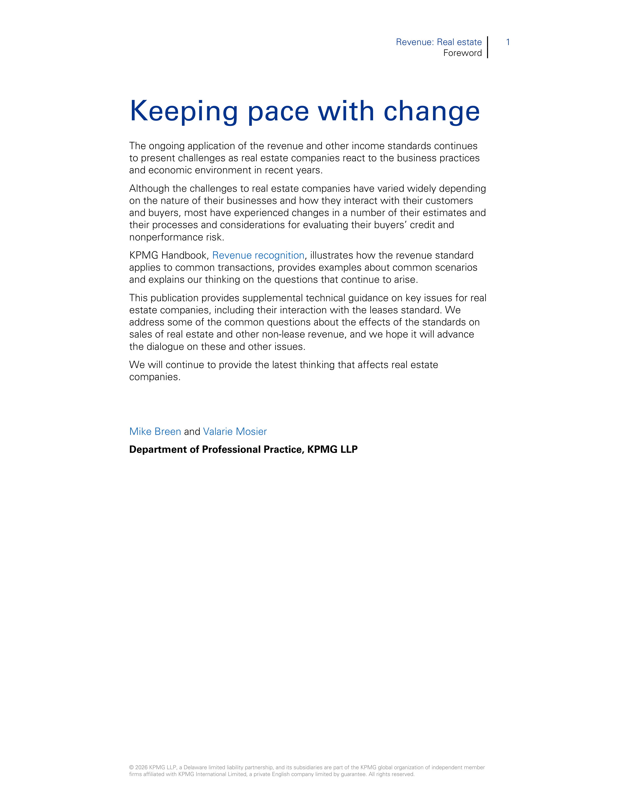 KPMG Real Estate Revenue Handbook — page 3