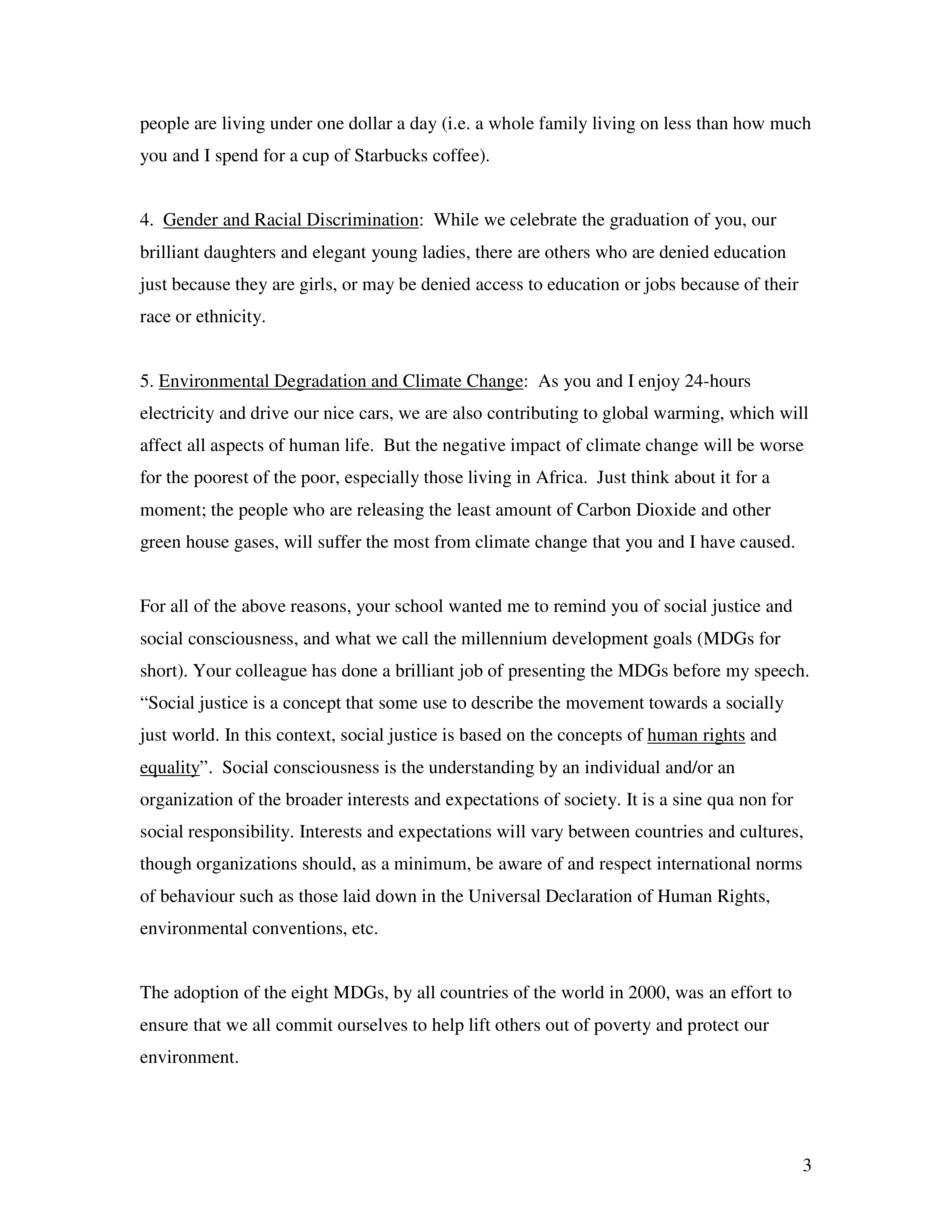 Kandeh Yumkella Commencement Speech — page 3