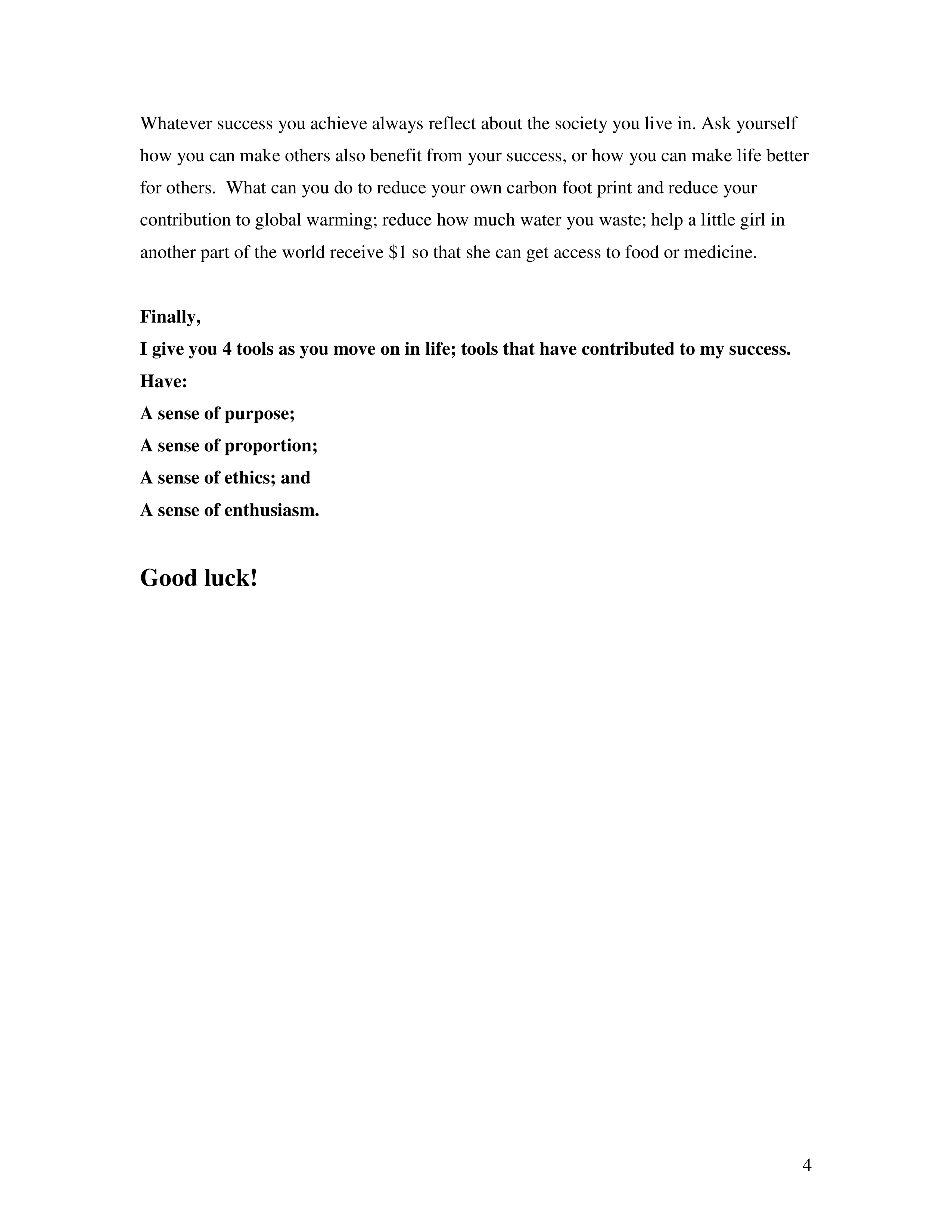 Kandeh Yumkella Commencement Speech — page 4