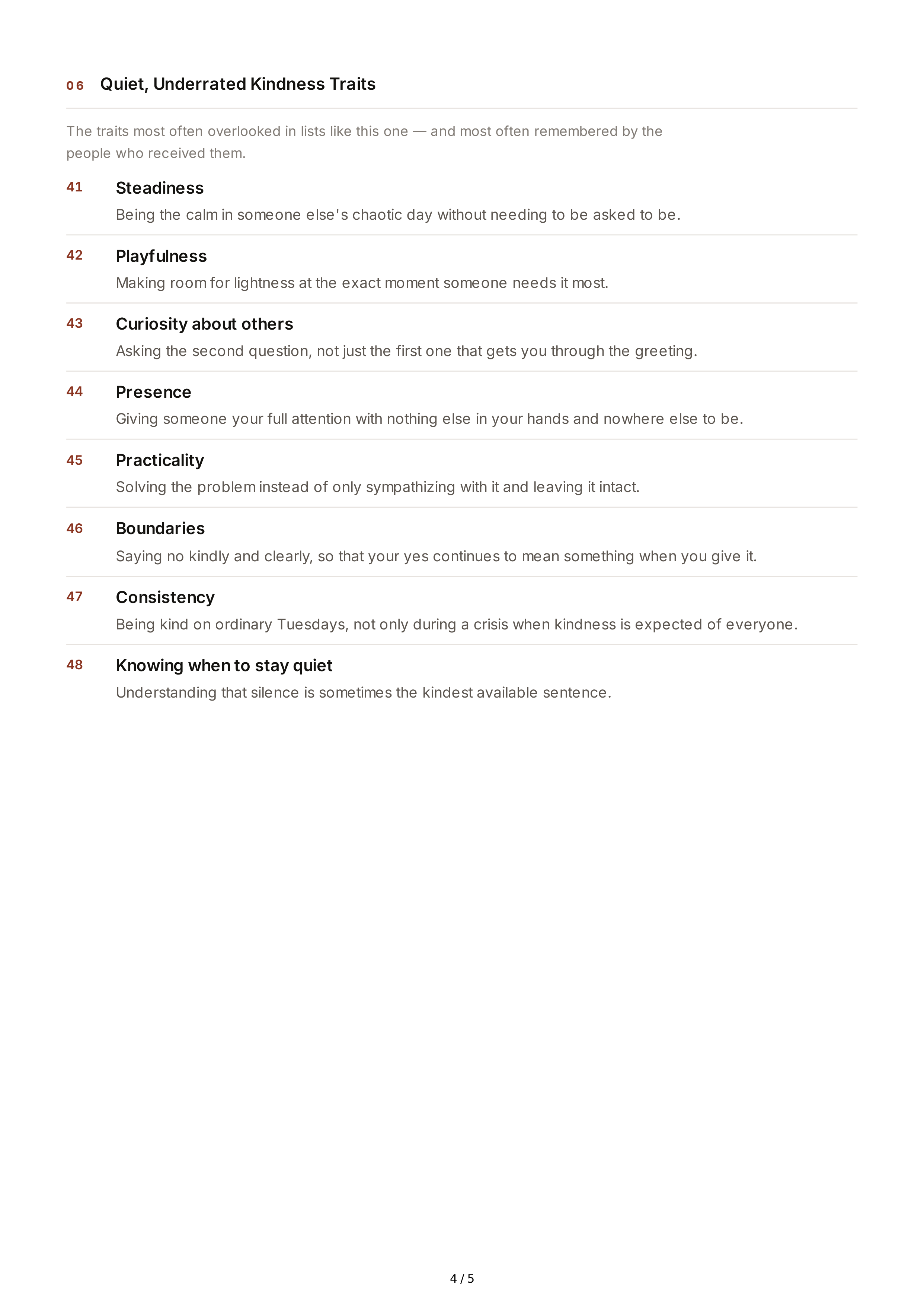 Kindness Personality Traits — page 4
