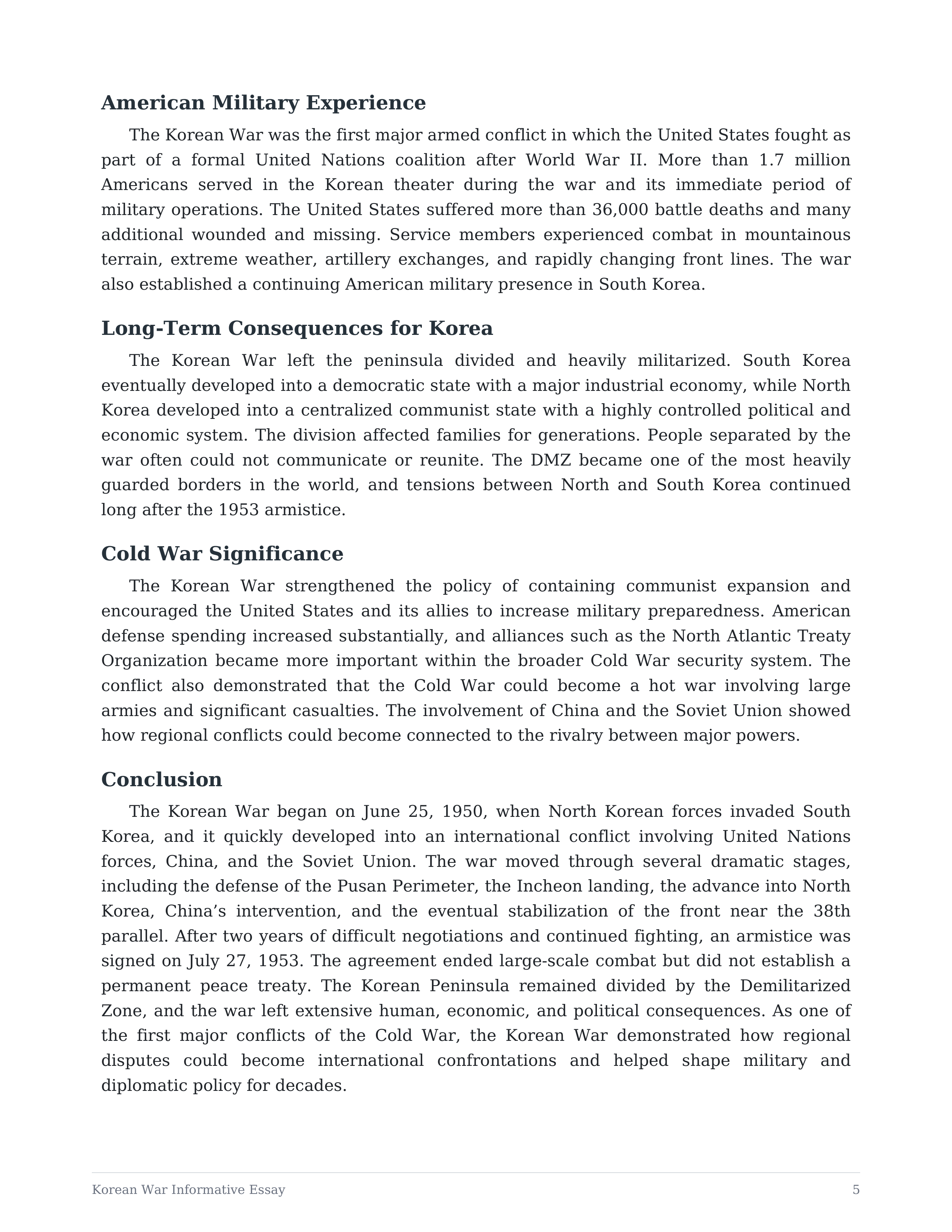 Korean War Informative Essay — page 5