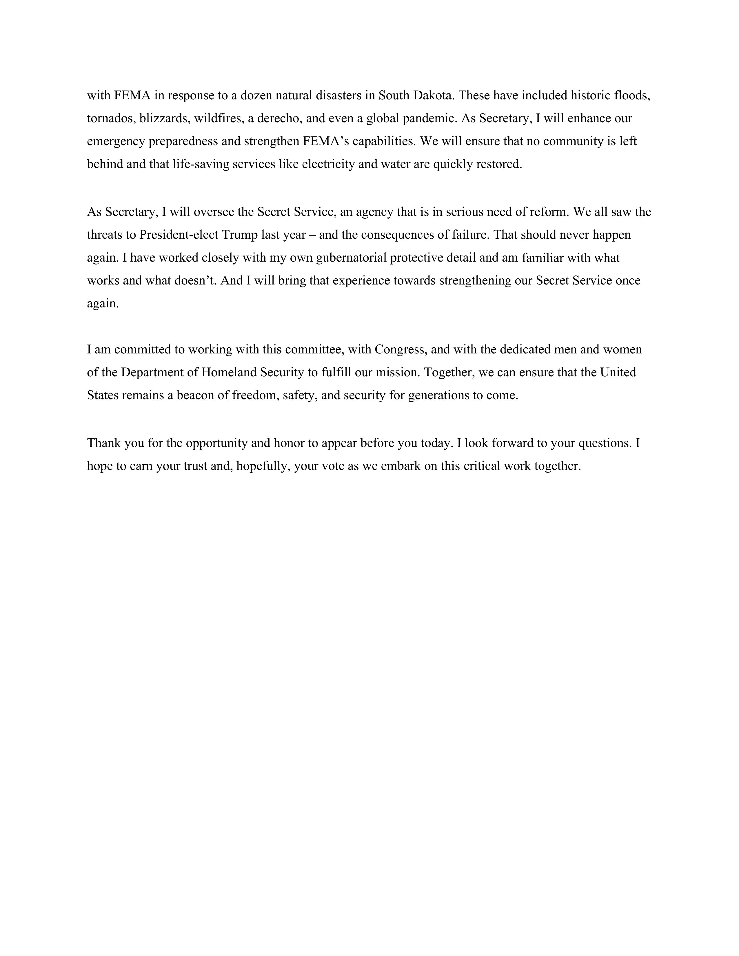 Kristi Noem DHS Confirmation Opening Statement — page 4