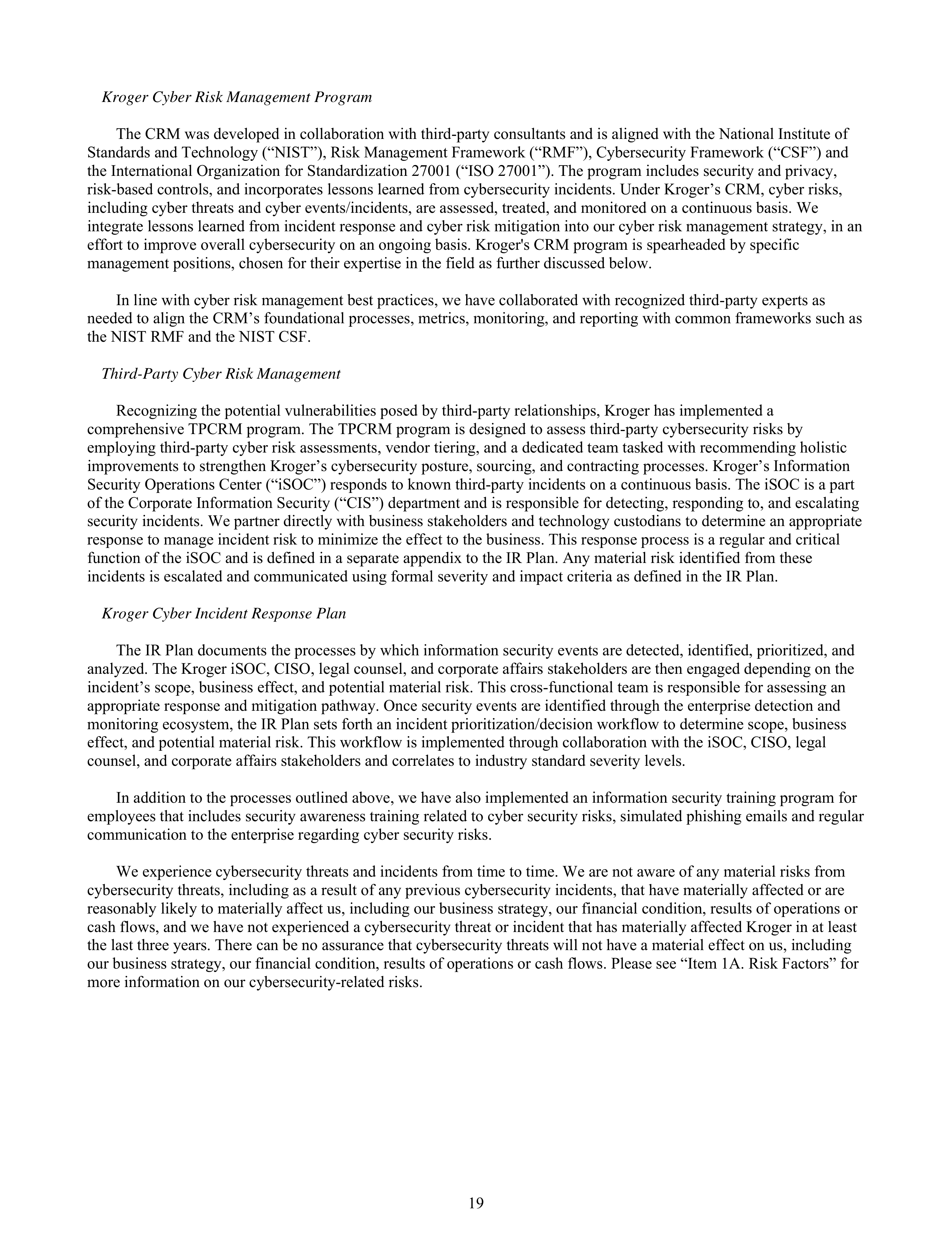 Kroger Annual Report — page 113