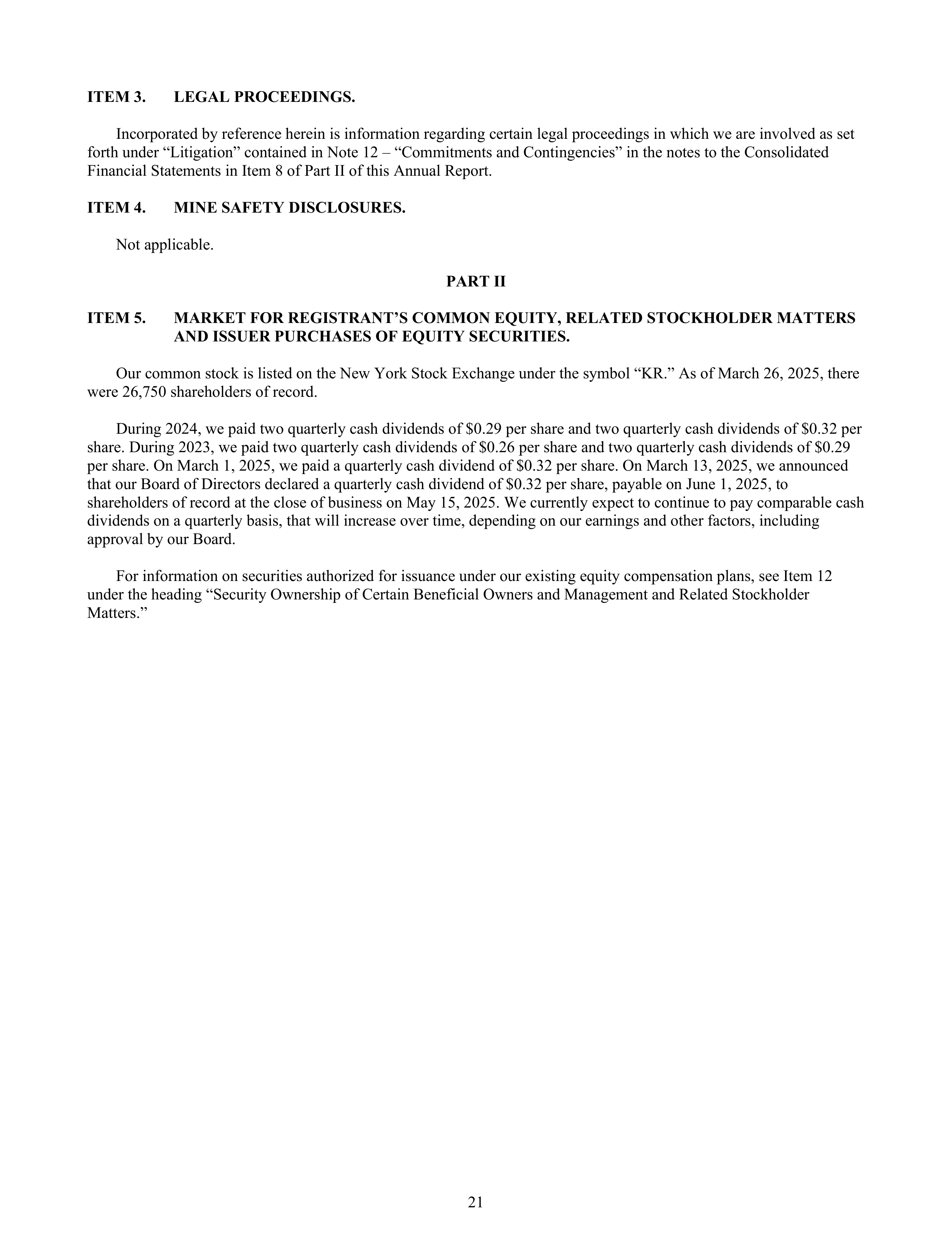 Kroger Annual Report — page 115