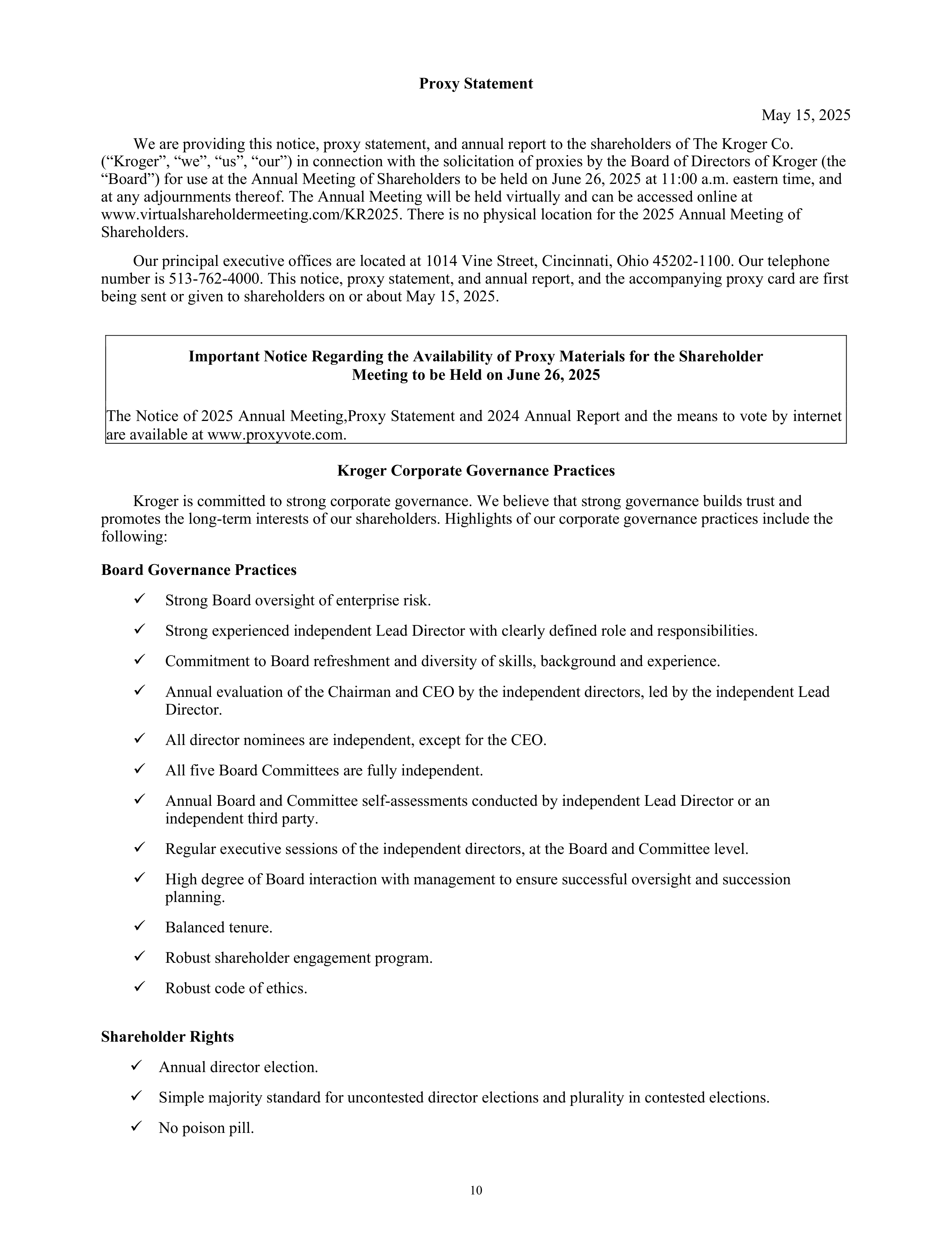 Kroger Annual Report — page 12