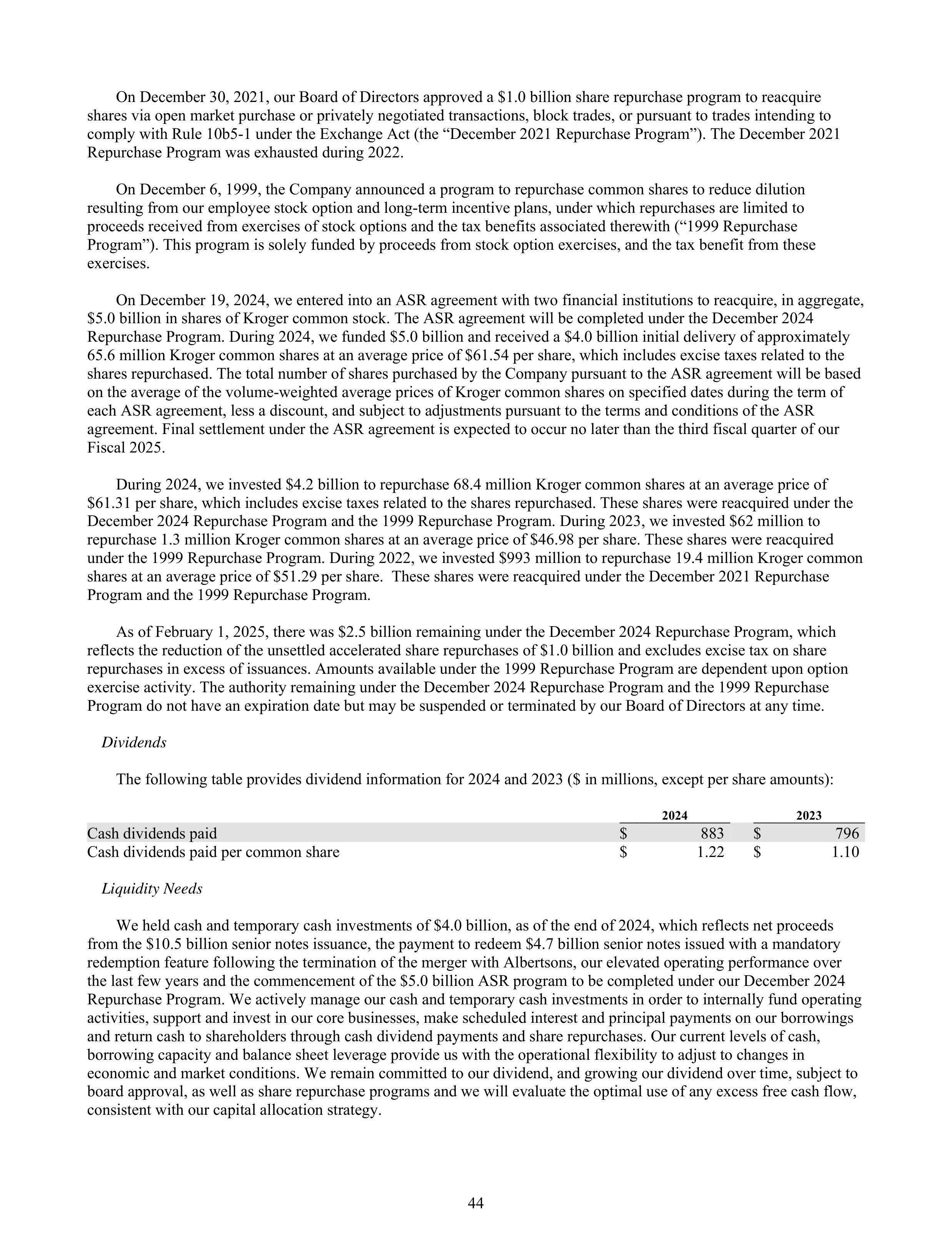 Kroger Annual Report — page 138
