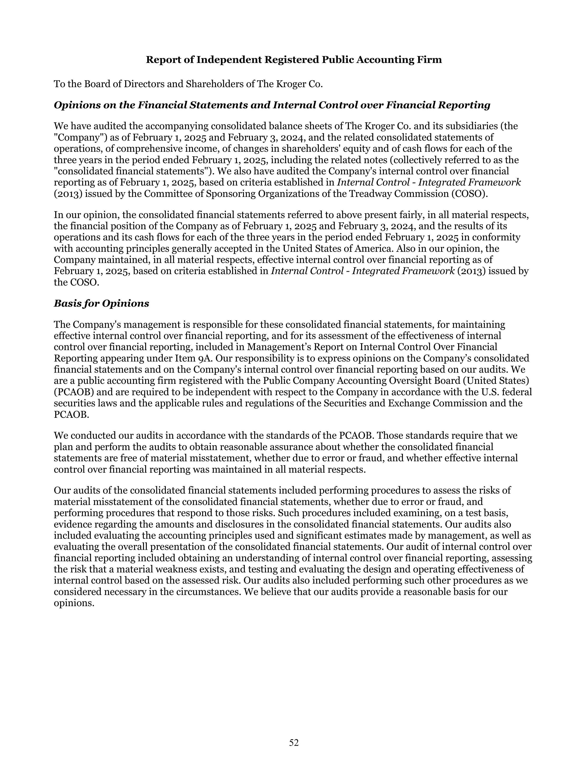 Kroger Annual Report — page 146