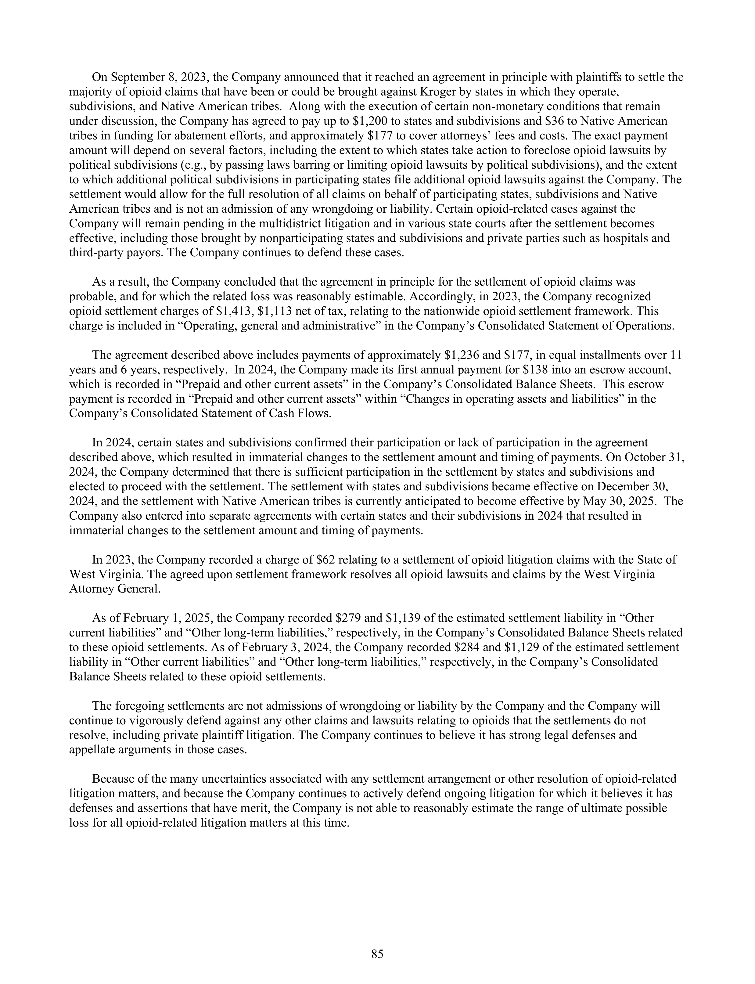 Kroger Annual Report — page 179