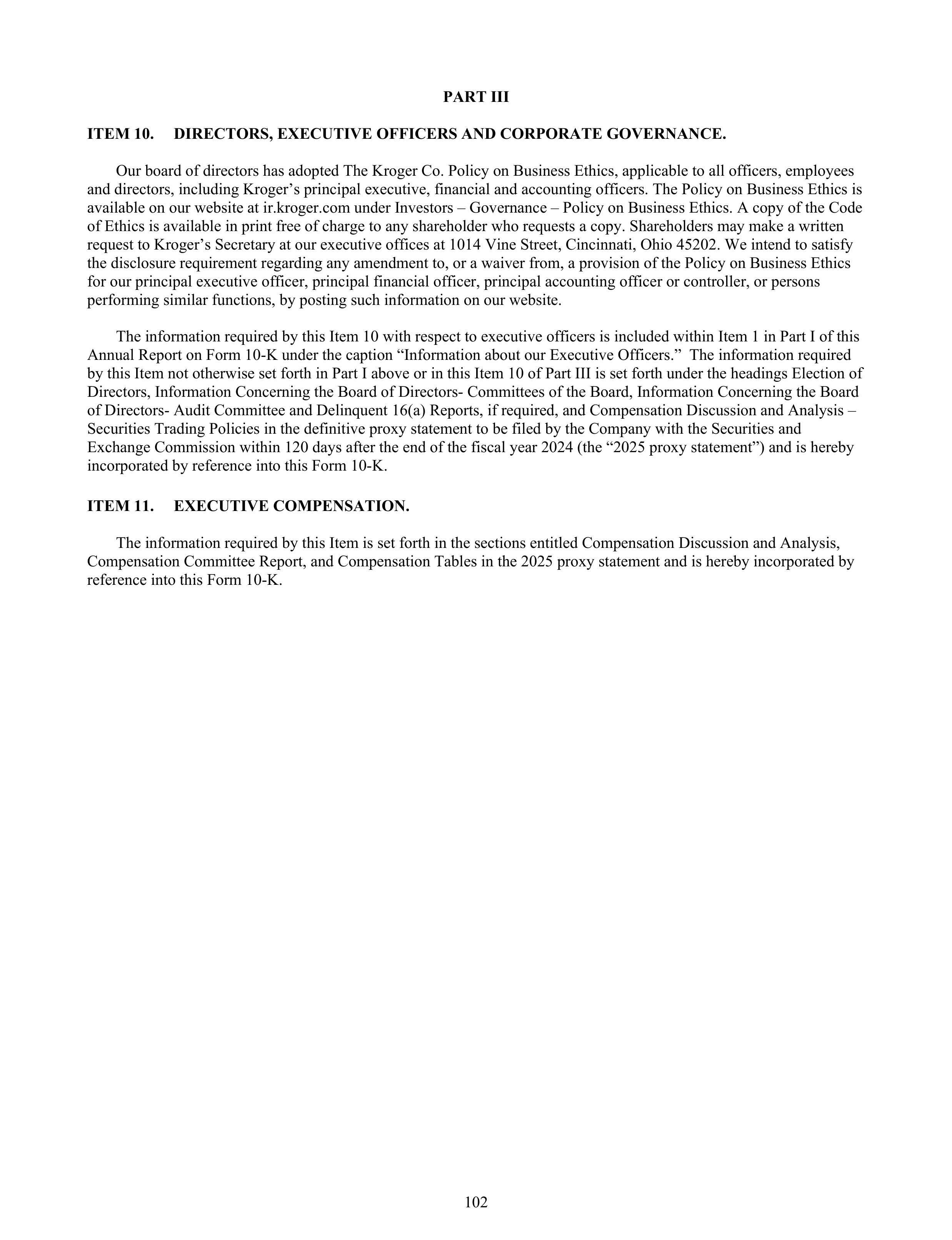 Kroger Annual Report — page 196
