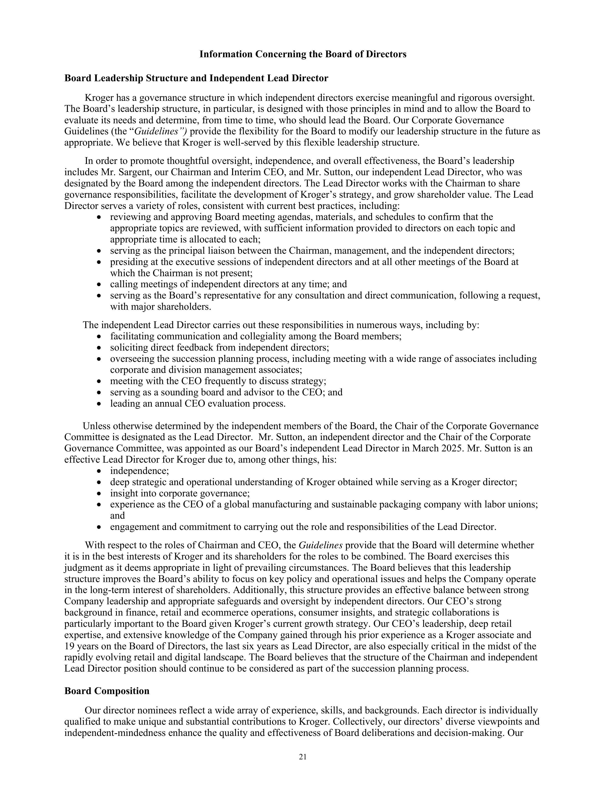 Kroger Annual Report — page 23